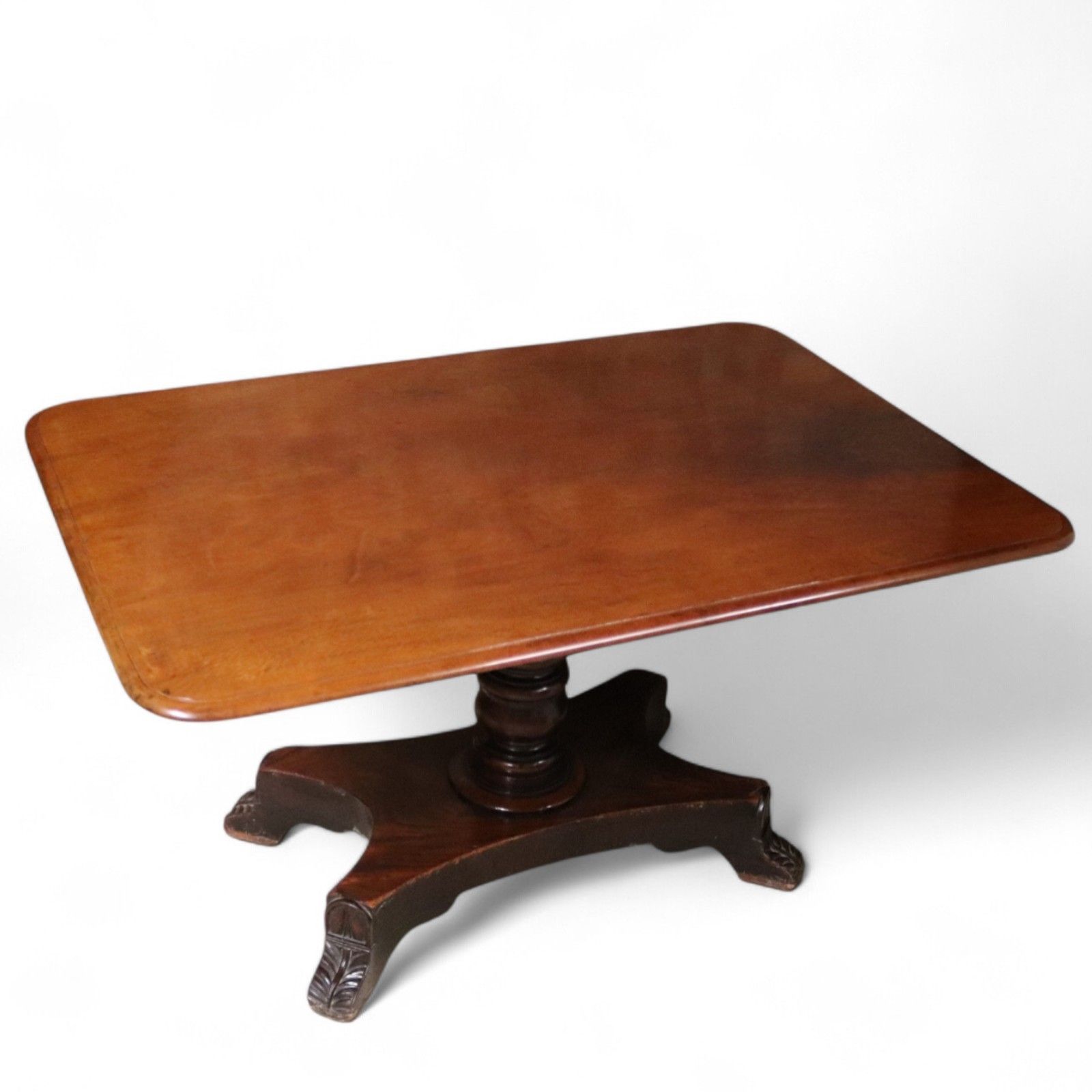 395.0 Antique Regency Mahogany Tilt Top Breakfast Table 19th Century Dining Table photo