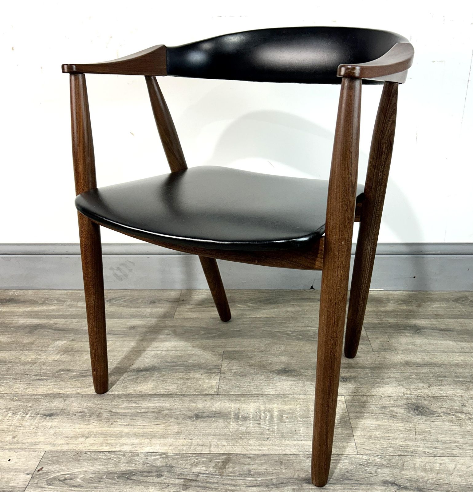Stylish Mid Century Danish Teak Ribbon Back Desk Chair C1960's photo furniture