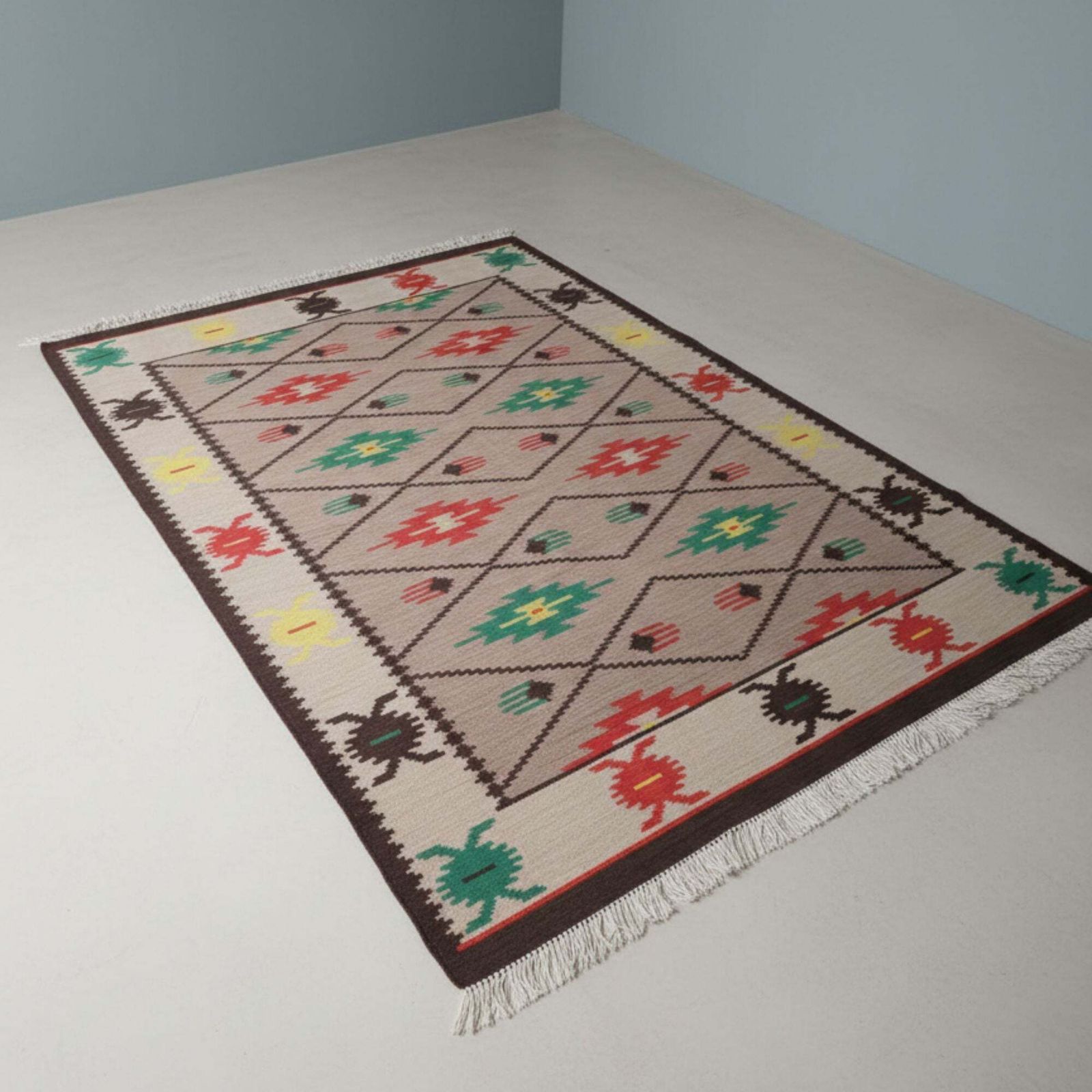 Geometrisch Tapijt, Typisch Jaren 1960, Brusselse Stijl, Kelim