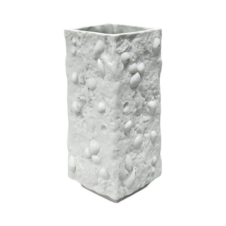 Fossil Biscuit Vase, Veb Kunstporzellan Ilmenau, Germany 1970s