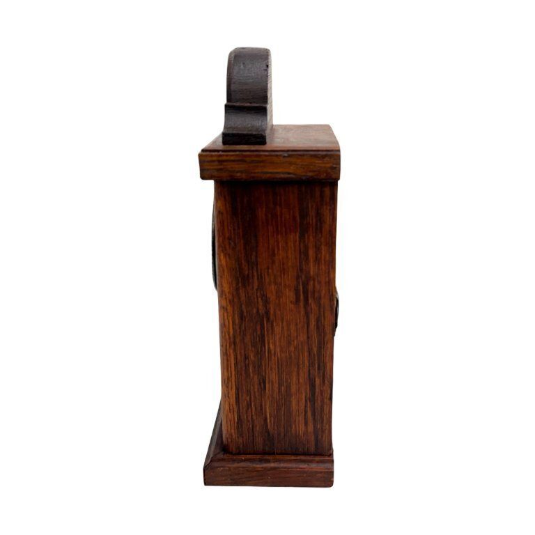 Miniature Mantel Clock   Oak Wood, Pendulum Mechanism, Germany, 1920s photo 174.0