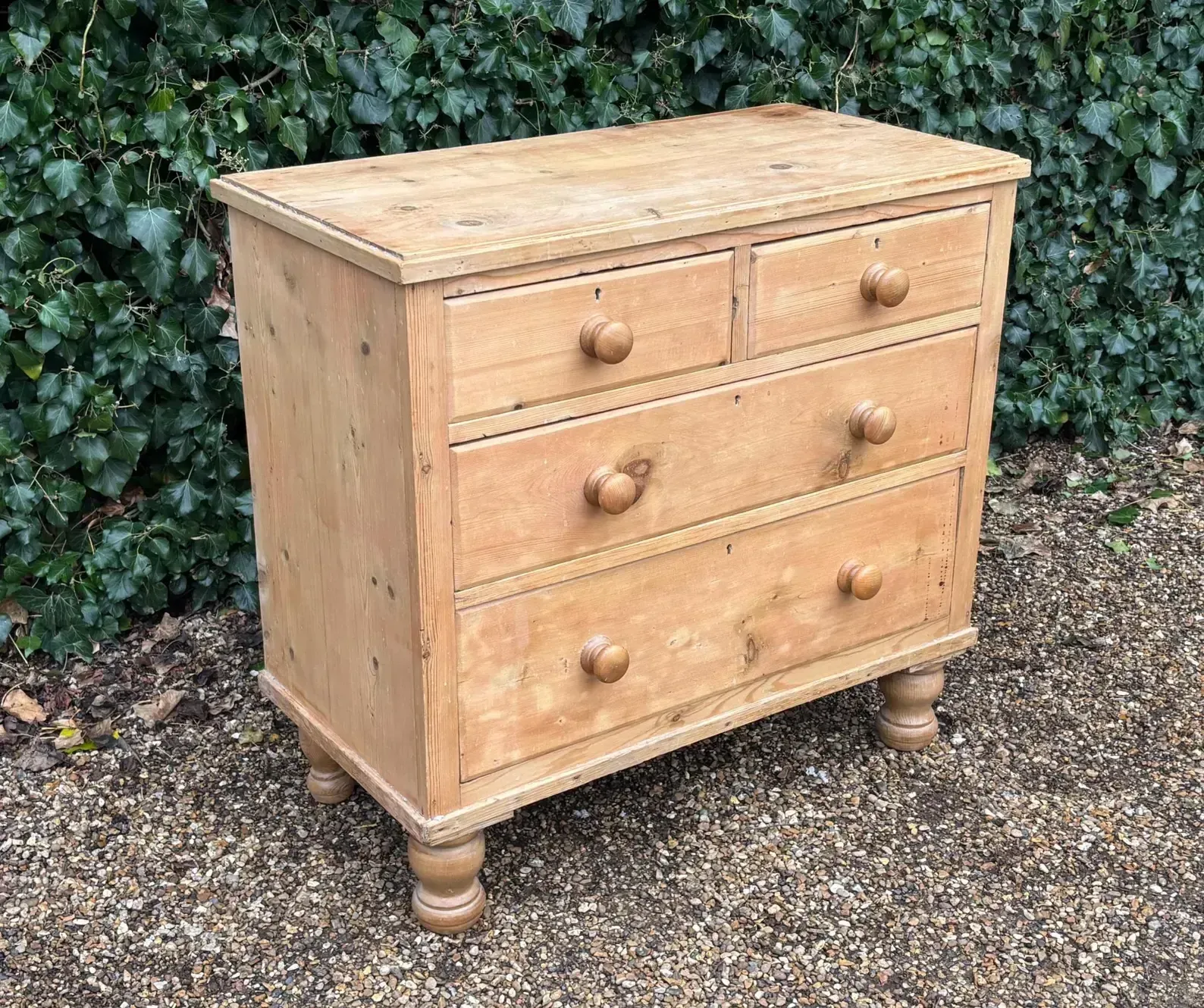 Vintage 19th Century Victorian Pine Chest Of Drawers photo vintage