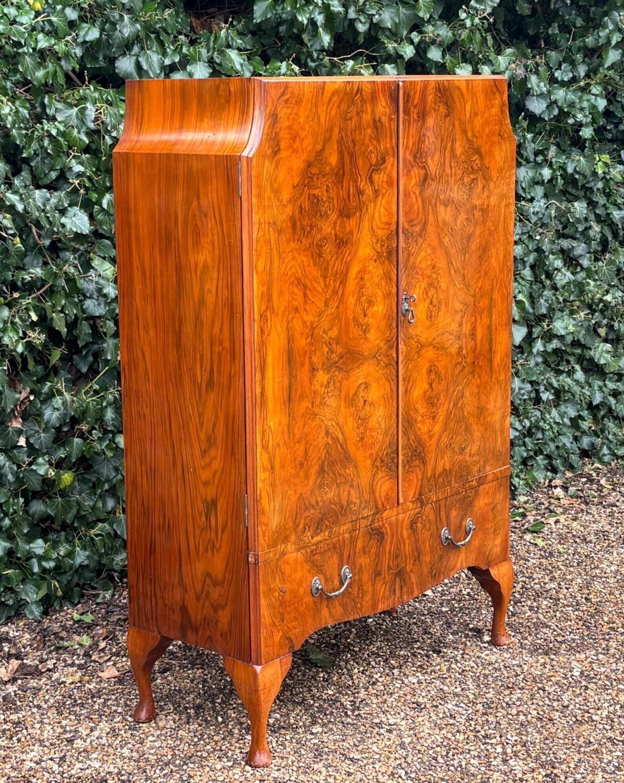 Vintage 1930’s Art Deco Burr Walnut Compactum photo Furniture