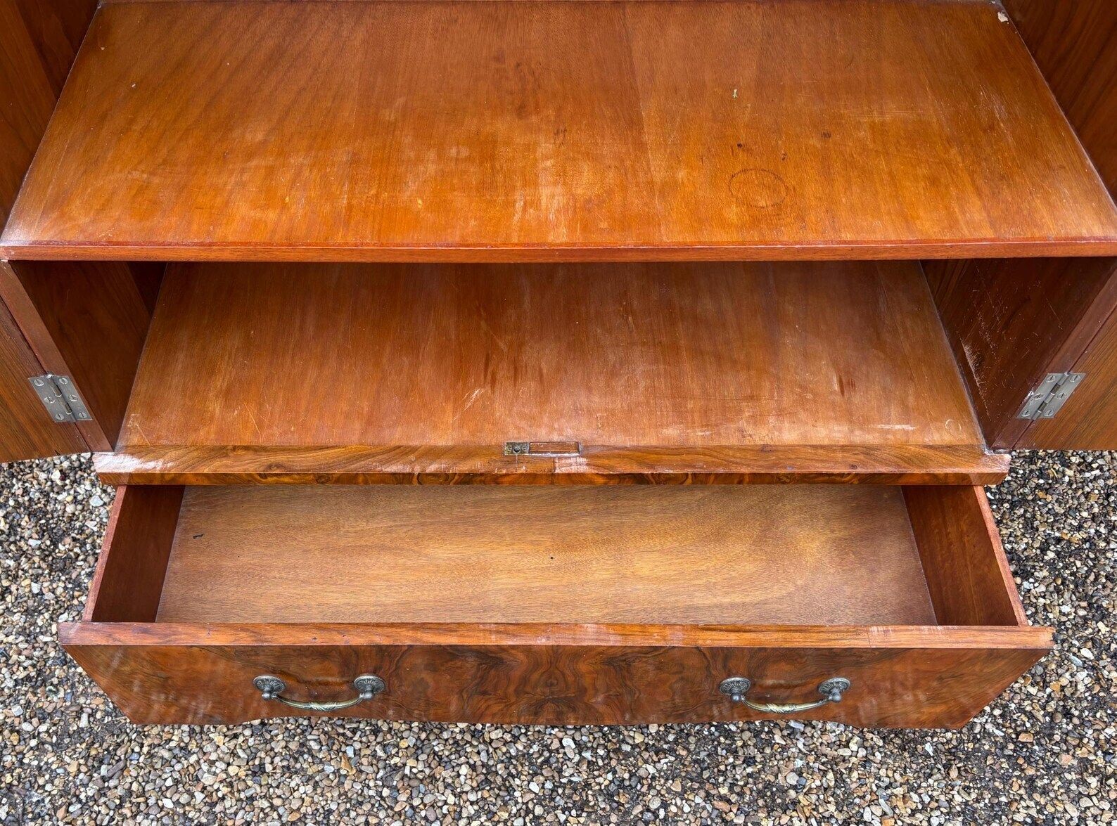 photo buy Vintage 1930’s Art Deco Burr Walnut Compactum