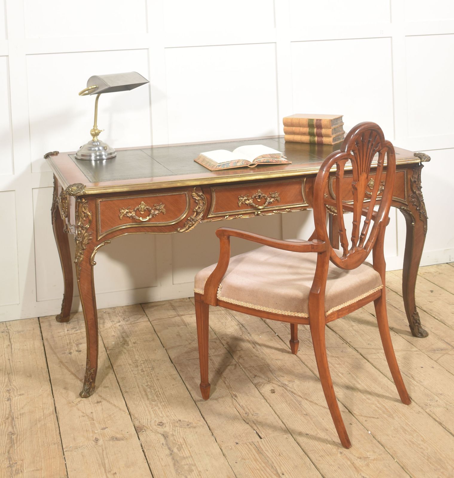 Fine French Louis XV–Style Ormolu Mounted Bureau Plat