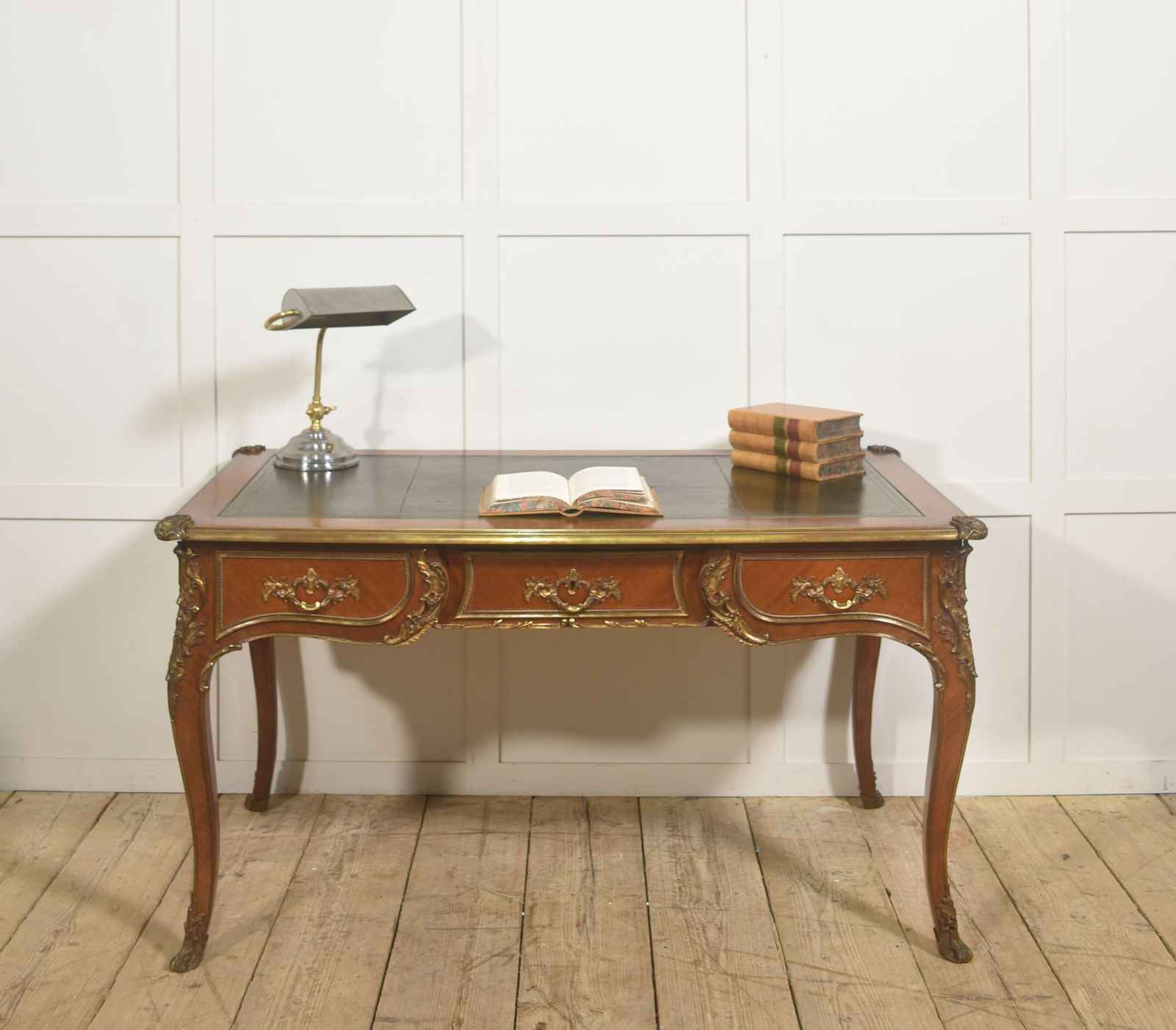 Fine French Louis XV–Style Ormolu Mounted Bureau Plat photo furniture