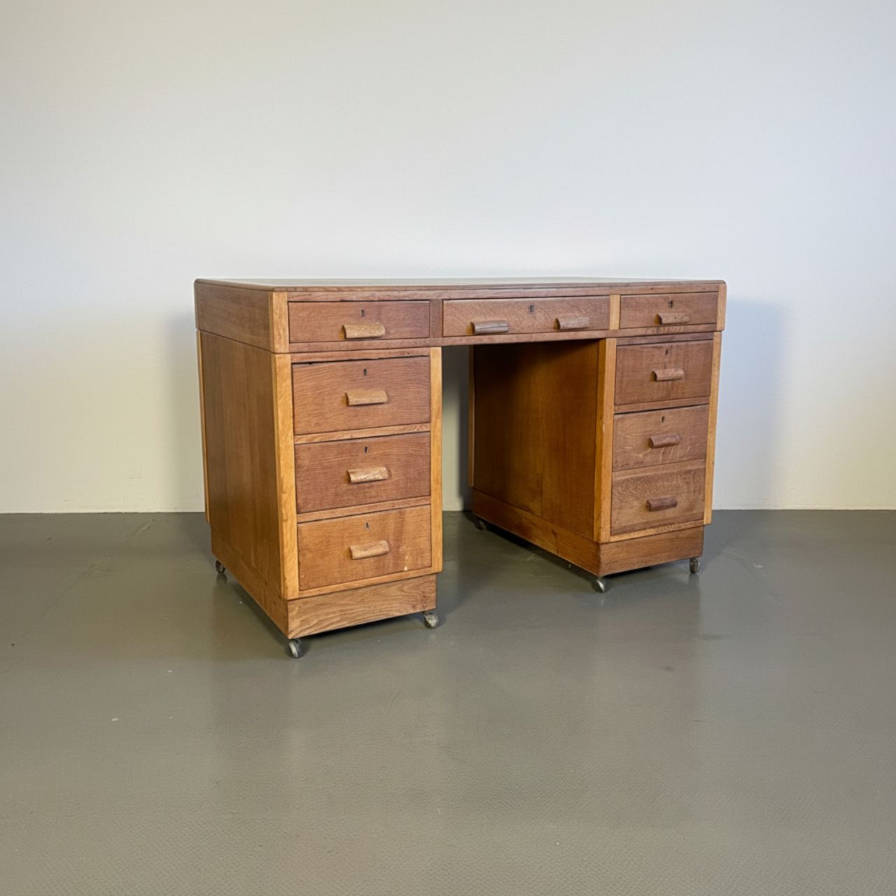 Art Deco Double Pedestal Desk, 1930s