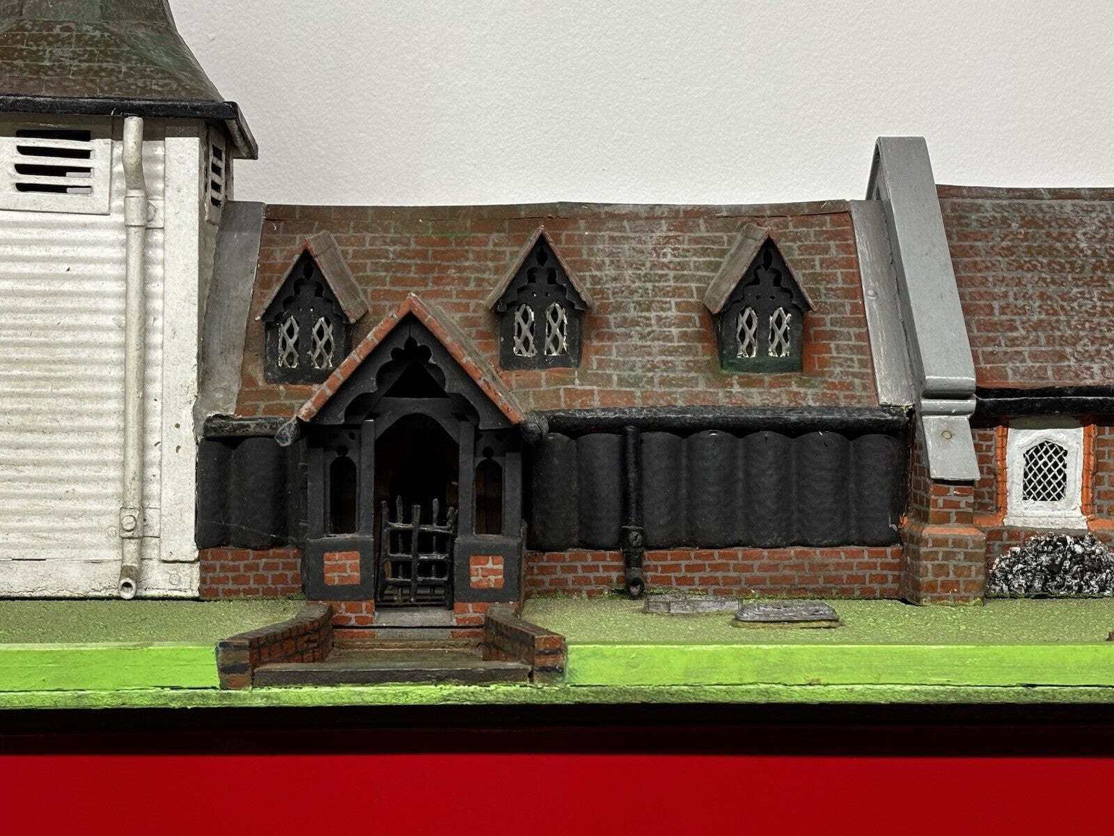 Greensted Church, Ongar, Essex, Large Old Metal & Wooden Scale Model. photo for sale