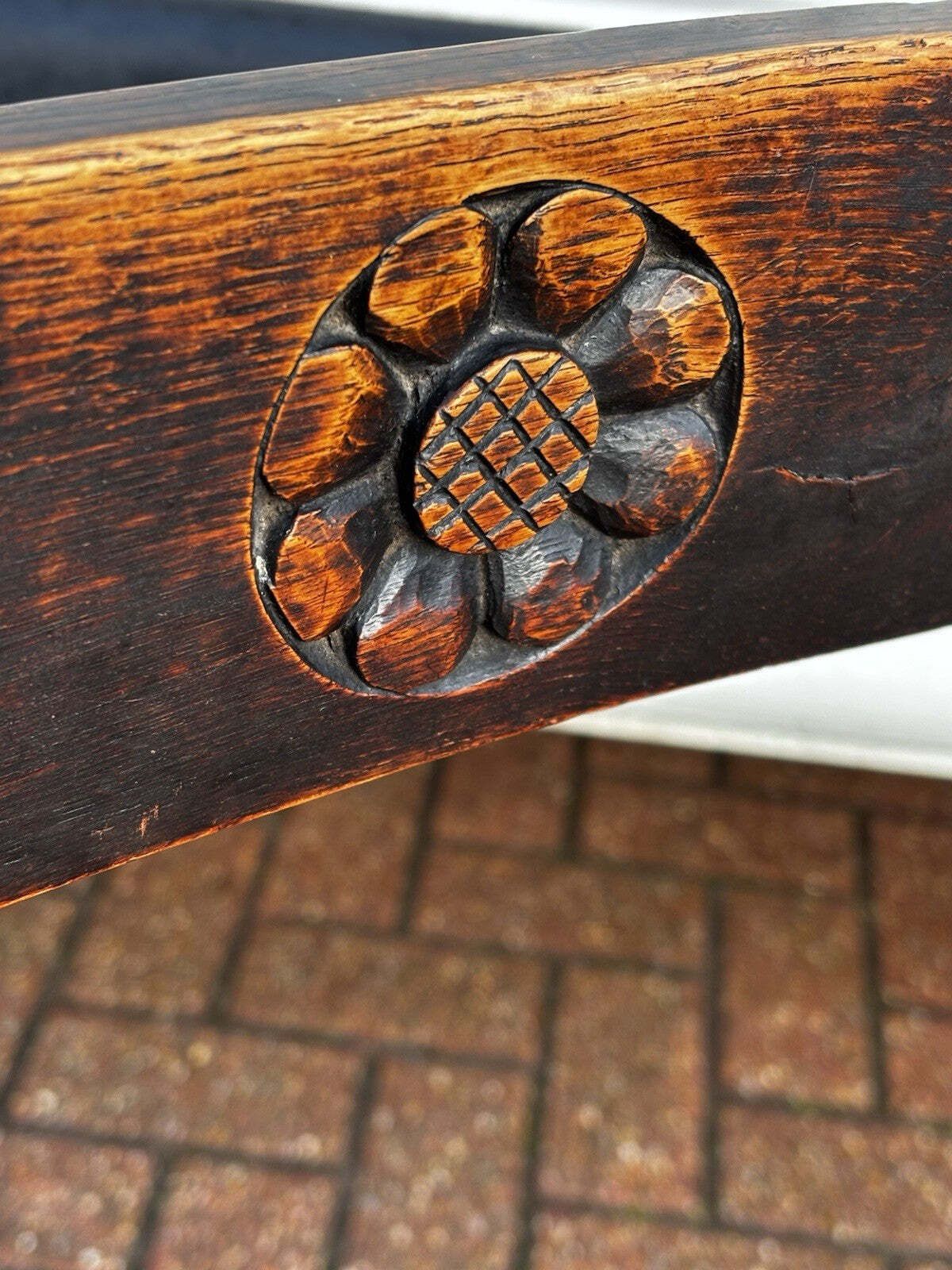 Early English Georgian Oak Carved Armchair, Superb Quality. photo vinterior