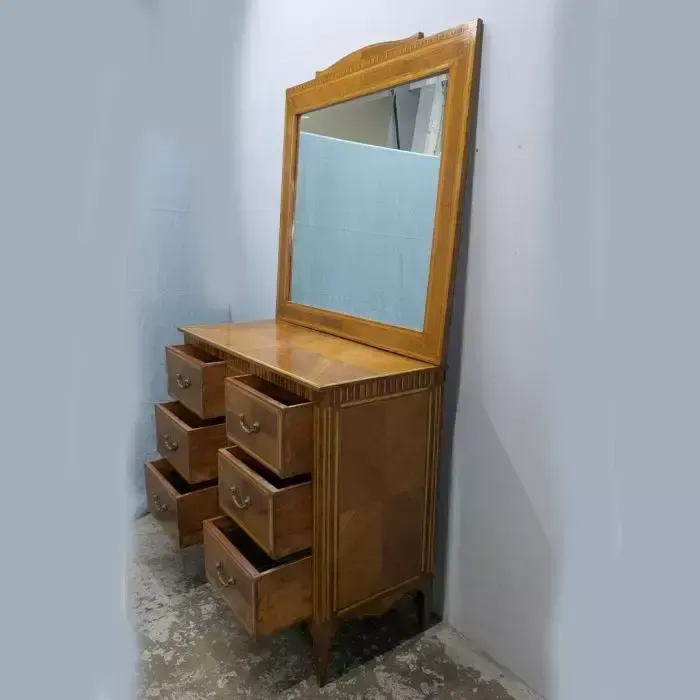 Louis XVI Style Dressing Table With Italian Marquetry, Circa 1900 photo for sale