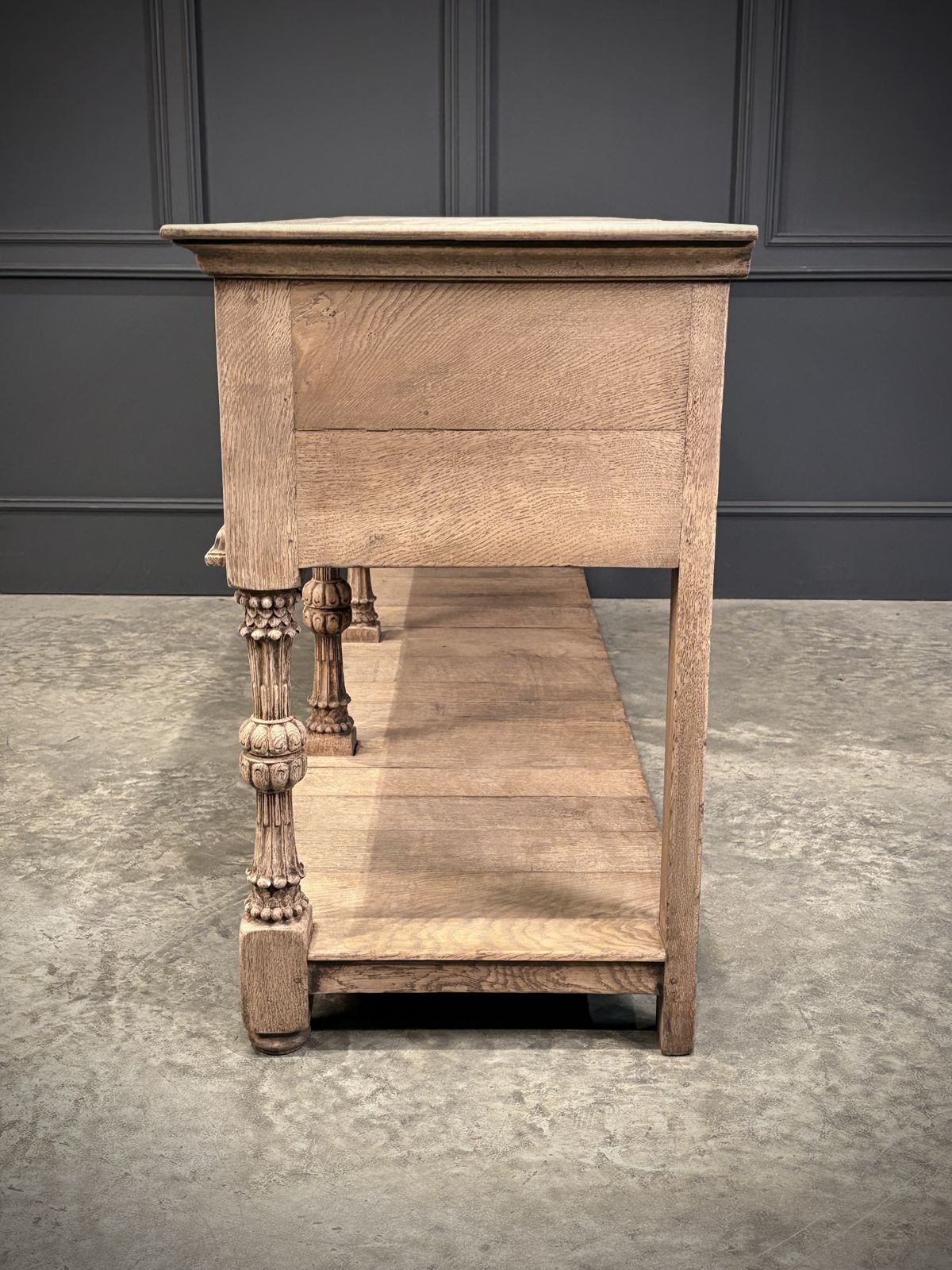 3720.0 Bleached Carved Oak Potboard Dresser photo