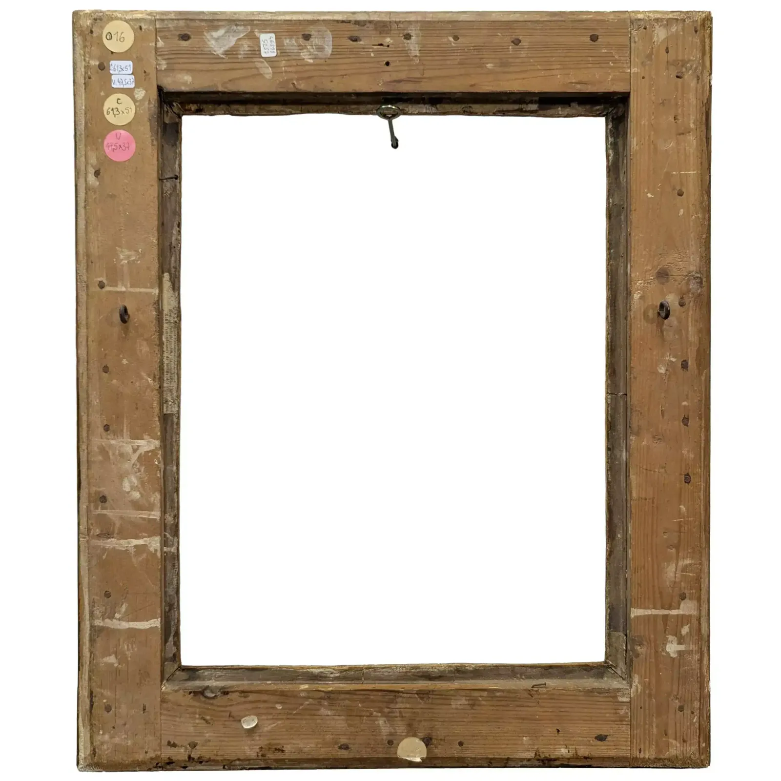 Frame With Wooden Ears And Fine 19th Century Gold Stud 47.5x37 Cm. photo Home Decor