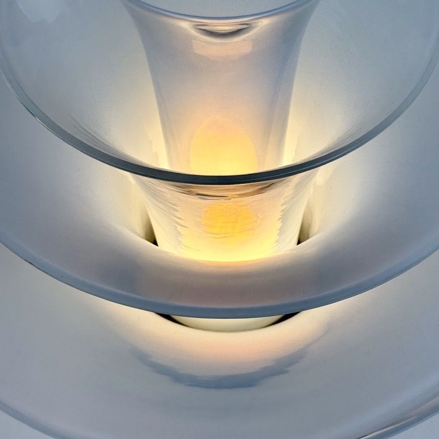 Late 20th Century Pair Of Brass And Iridescent Murano Glass Table Lamps photo buy