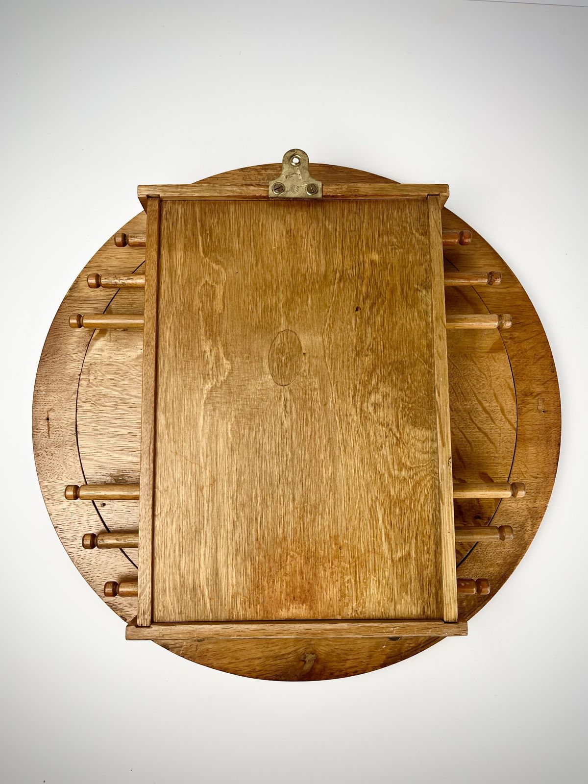 Home Decor Oversized Perpetual Wall Calendar In Oak, British First Half 20th Century photo