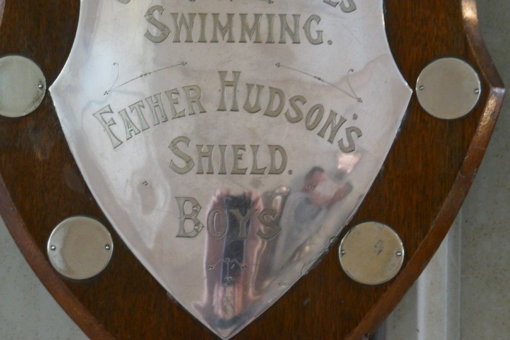 Traditional Shield Swimming Trophy photo Home Decor