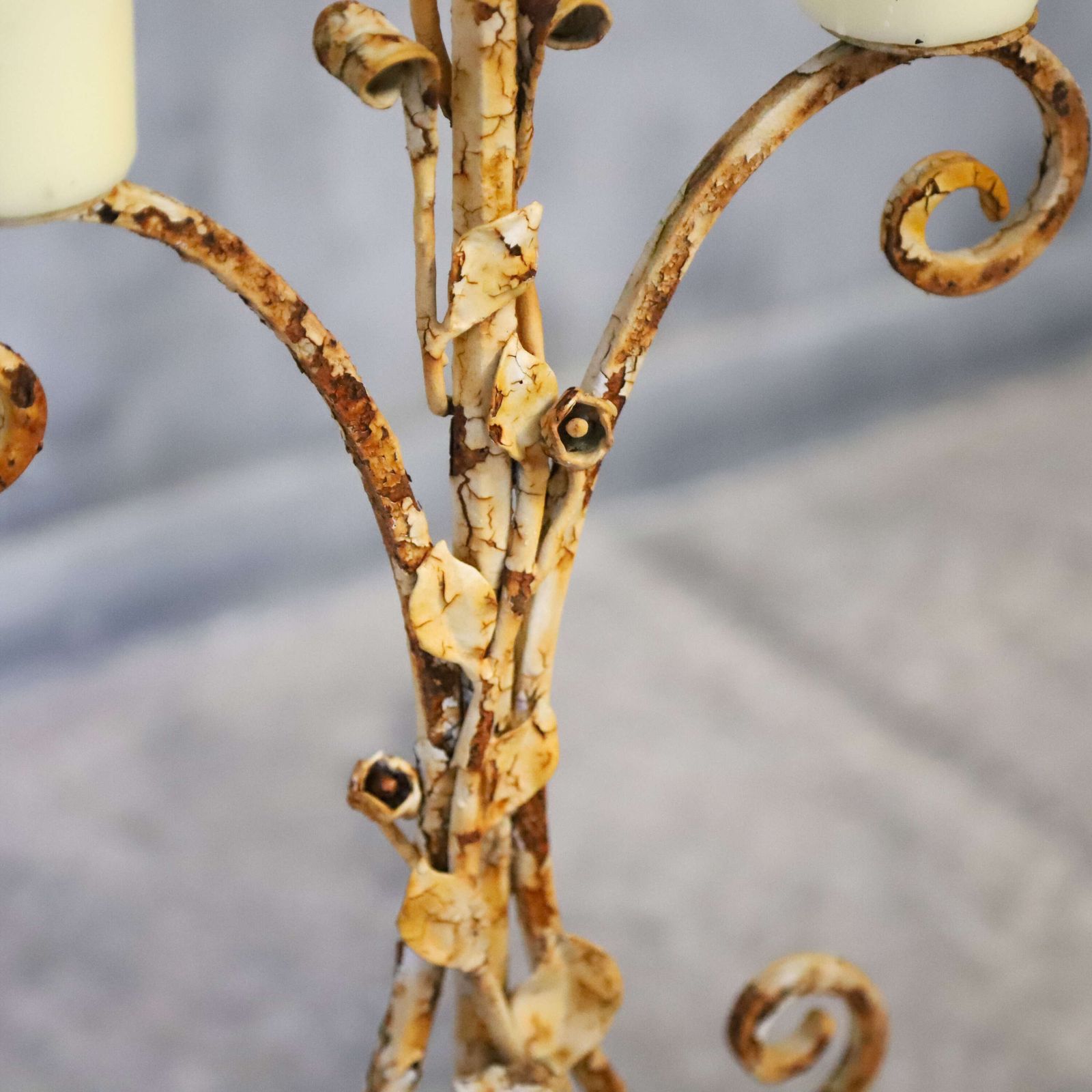 Pair Of Decorative French Metal Candelabra photo Home Decor