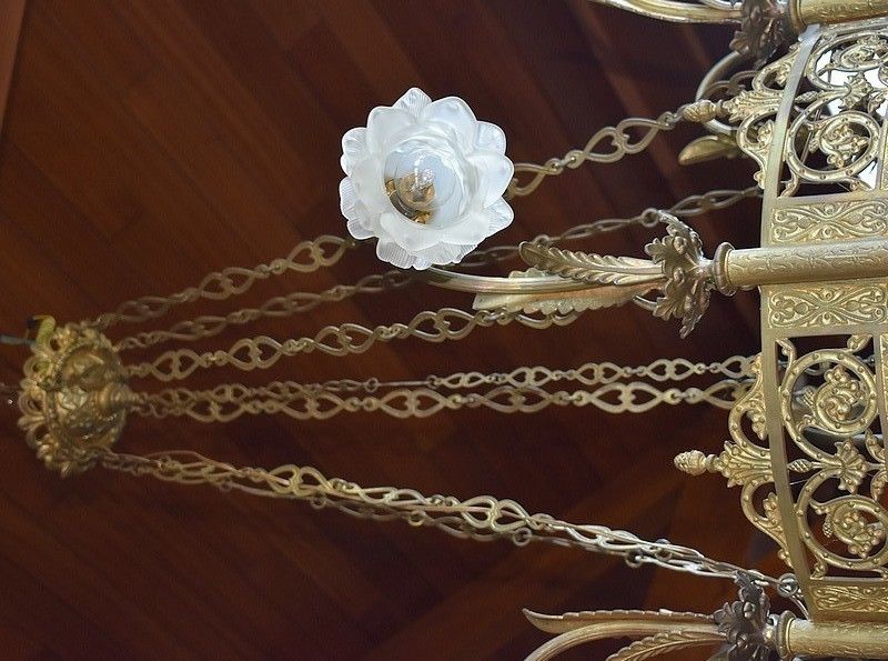 Brass Church Chandelier Second Half Of The 19th photo furniture