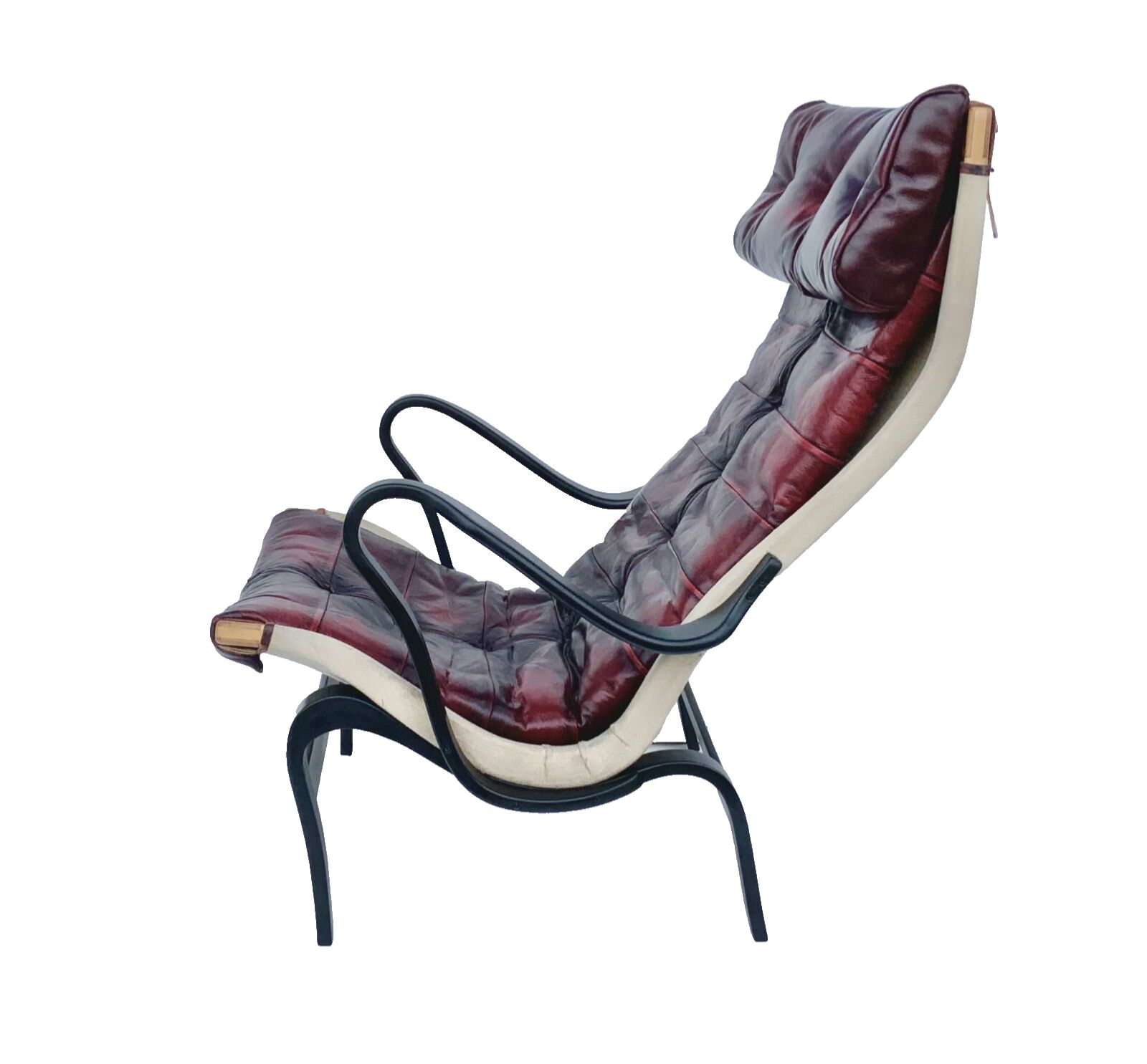 Vintage Pernilla 69 Armchair By Bruno Mathsson For Dux In Oxblood Leather 1960s photo buy