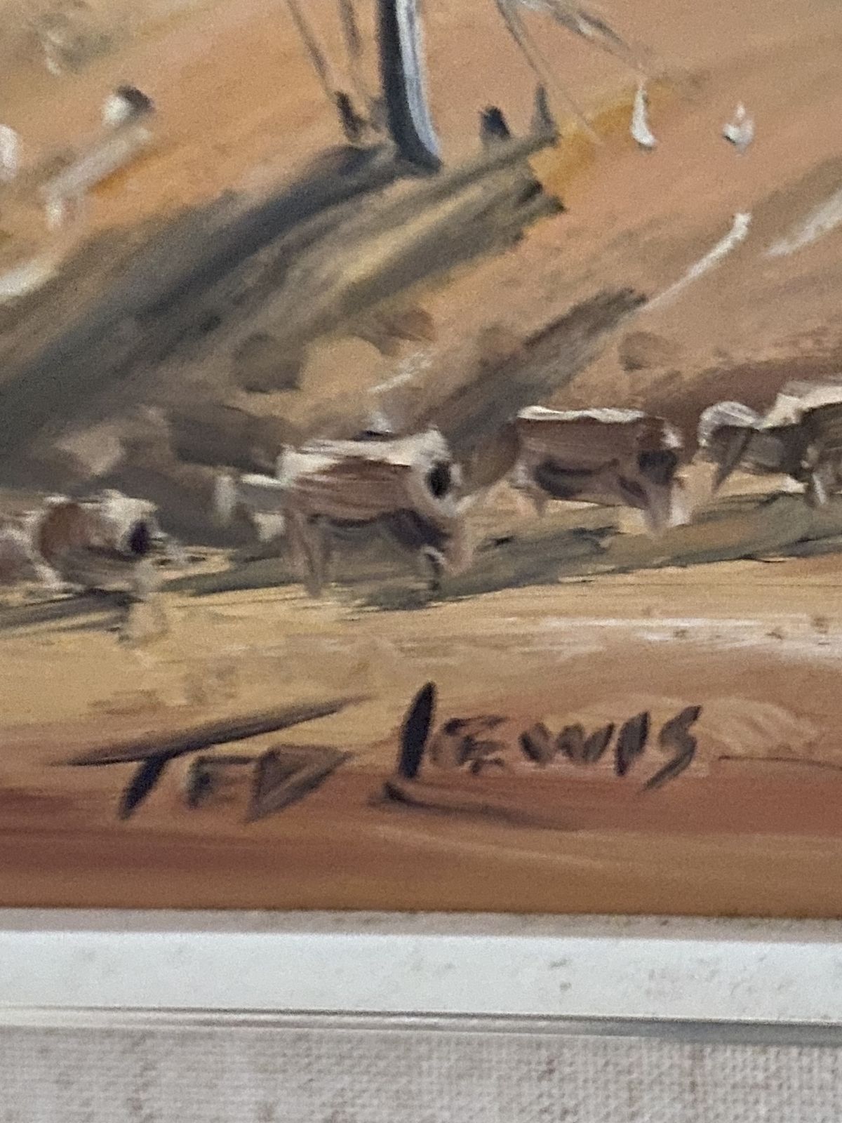 Ted Lewis, 1980s, Oil Paint, Vintage photo vinterior