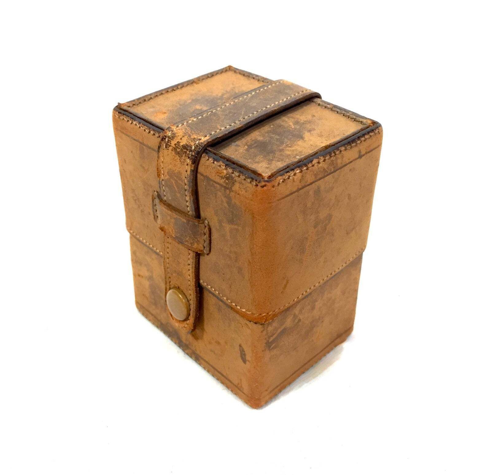 Antique Glass Fragrance / Perfume Scent Bottles In Travel Case C.1930 photo for sale