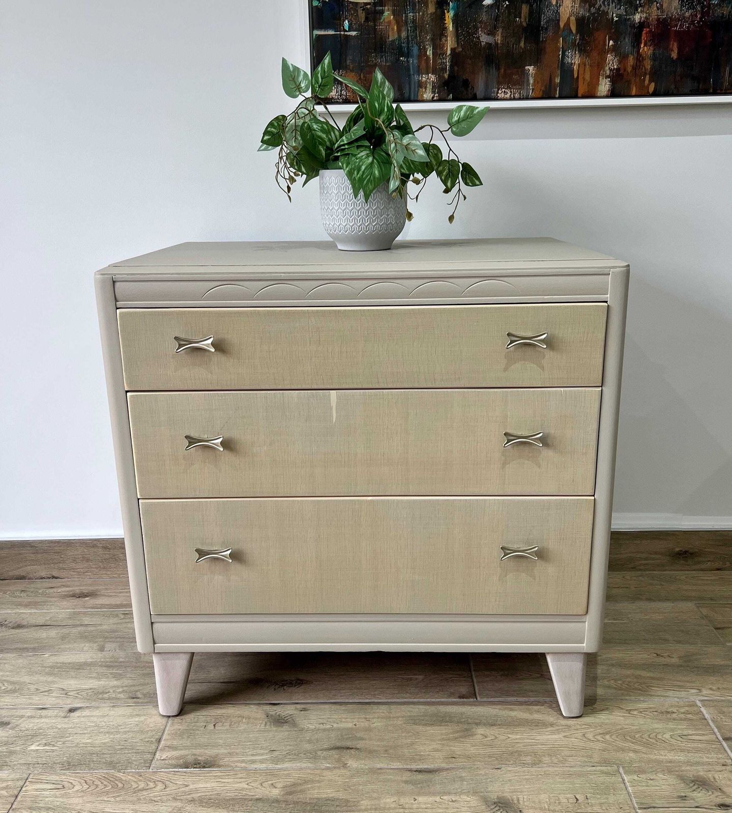 Mid Century Lebus Chest Of Drawers, Bedside Cabinet