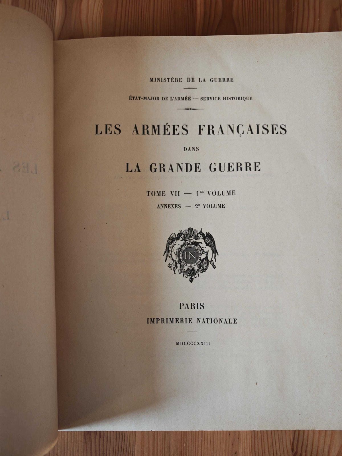 photo vinterior Antique "Les Armees Francaises Dans La Grande Guerre"   Tome VII  Volume I   Full Set (Book, Annexes & Maps) Very Good Condition   1925