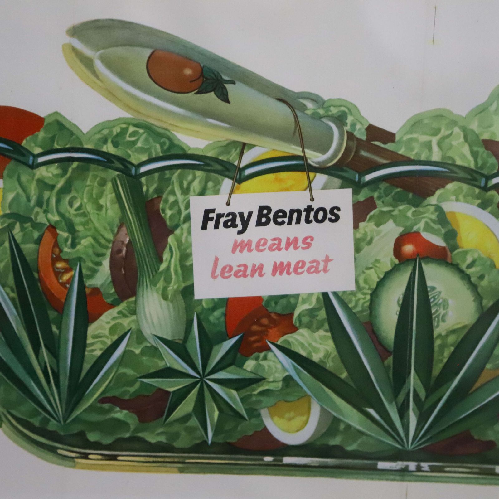 Original 1950s Fray Bentos Advertising Poster photo for sale