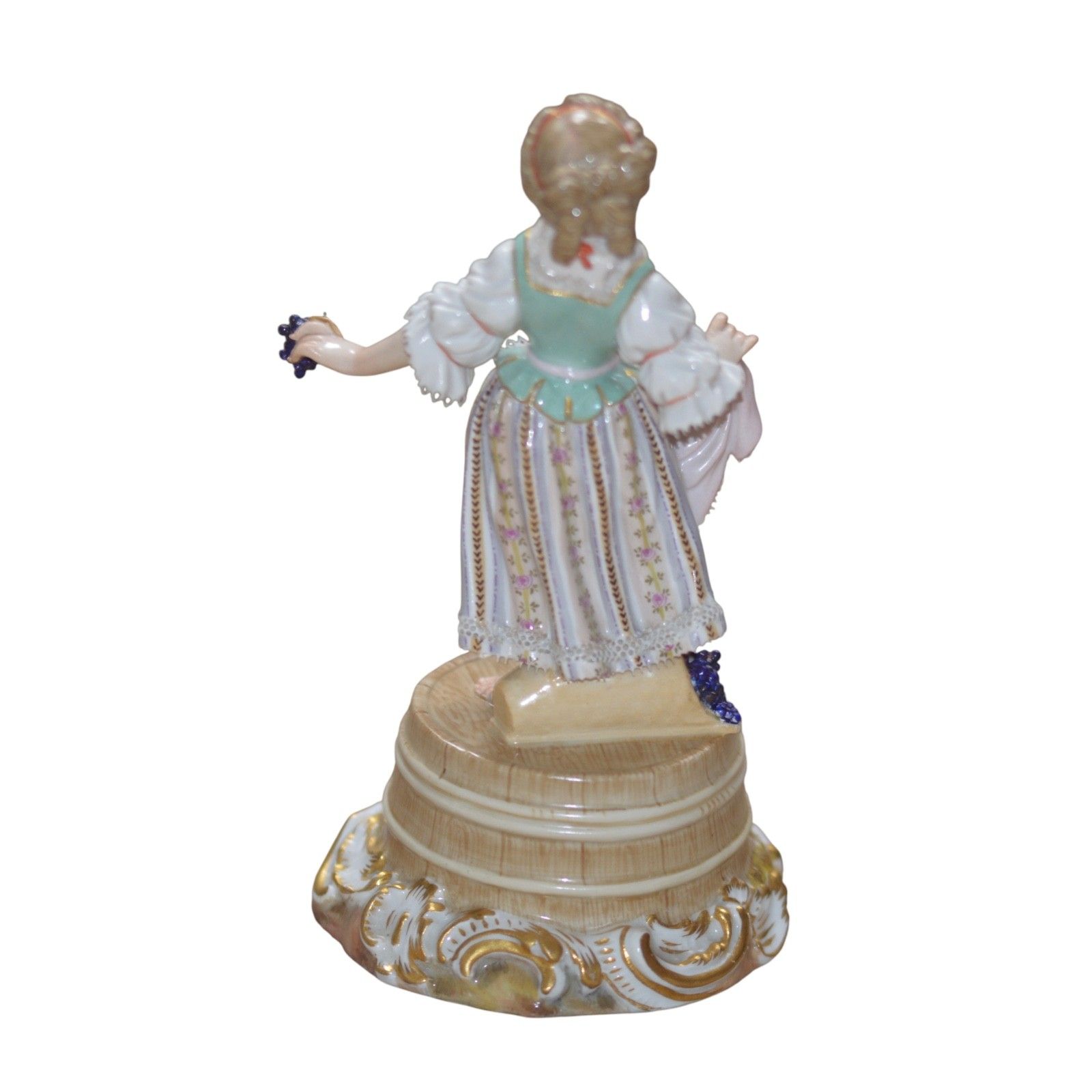Meissen Porcelain Figure Of A Girl Holding Grapes photo furniture