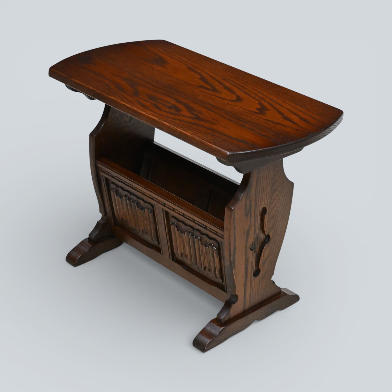 Old Charm Magazine Rack In Tudor Brown Free Delivery* photo for sale