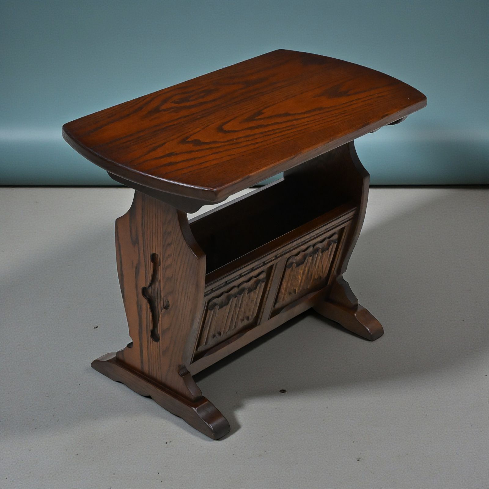 Old Charm Magazine Rack In Tudor Brown Free Delivery*
