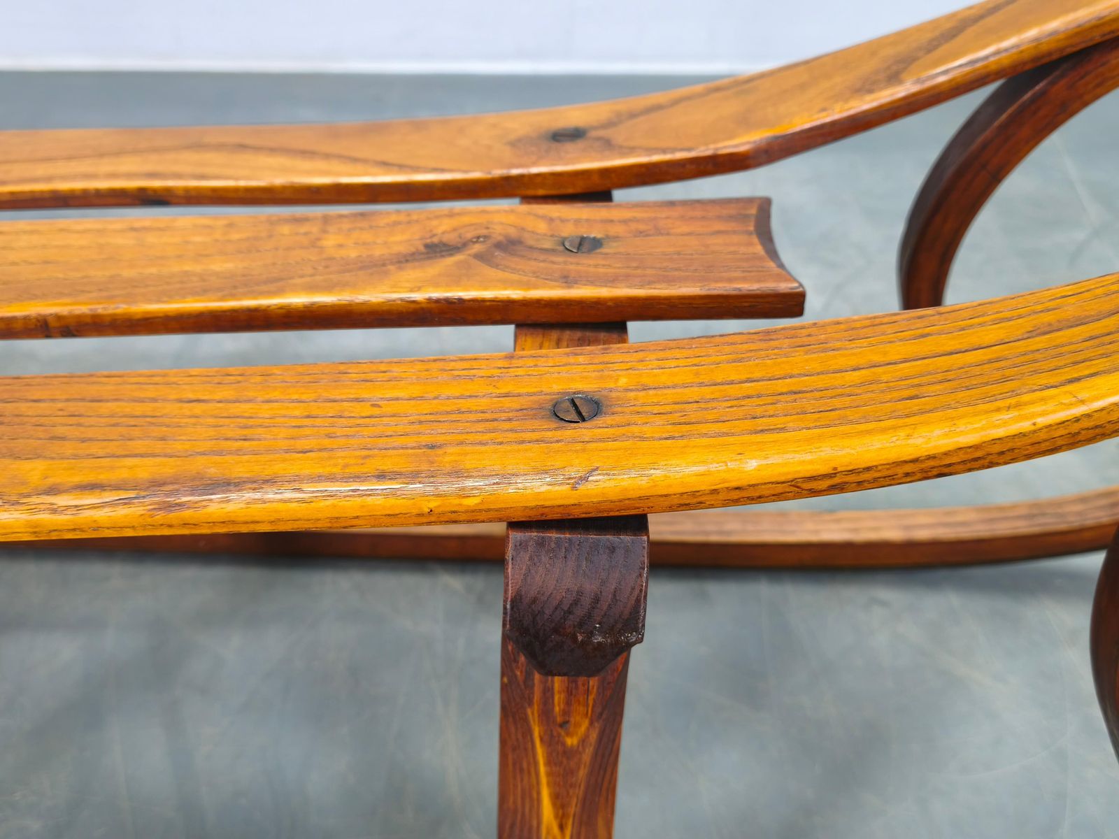 693.0 1930s Czech Oak Art Deco Sled photo