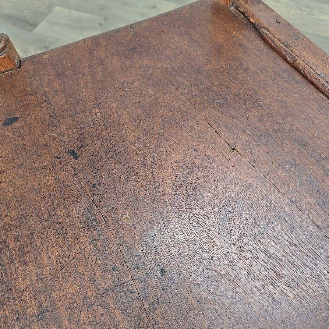 Furniture Antique Oak Armchair Desk Chair – Turned Solid Wood – Georgian Regency Country photo