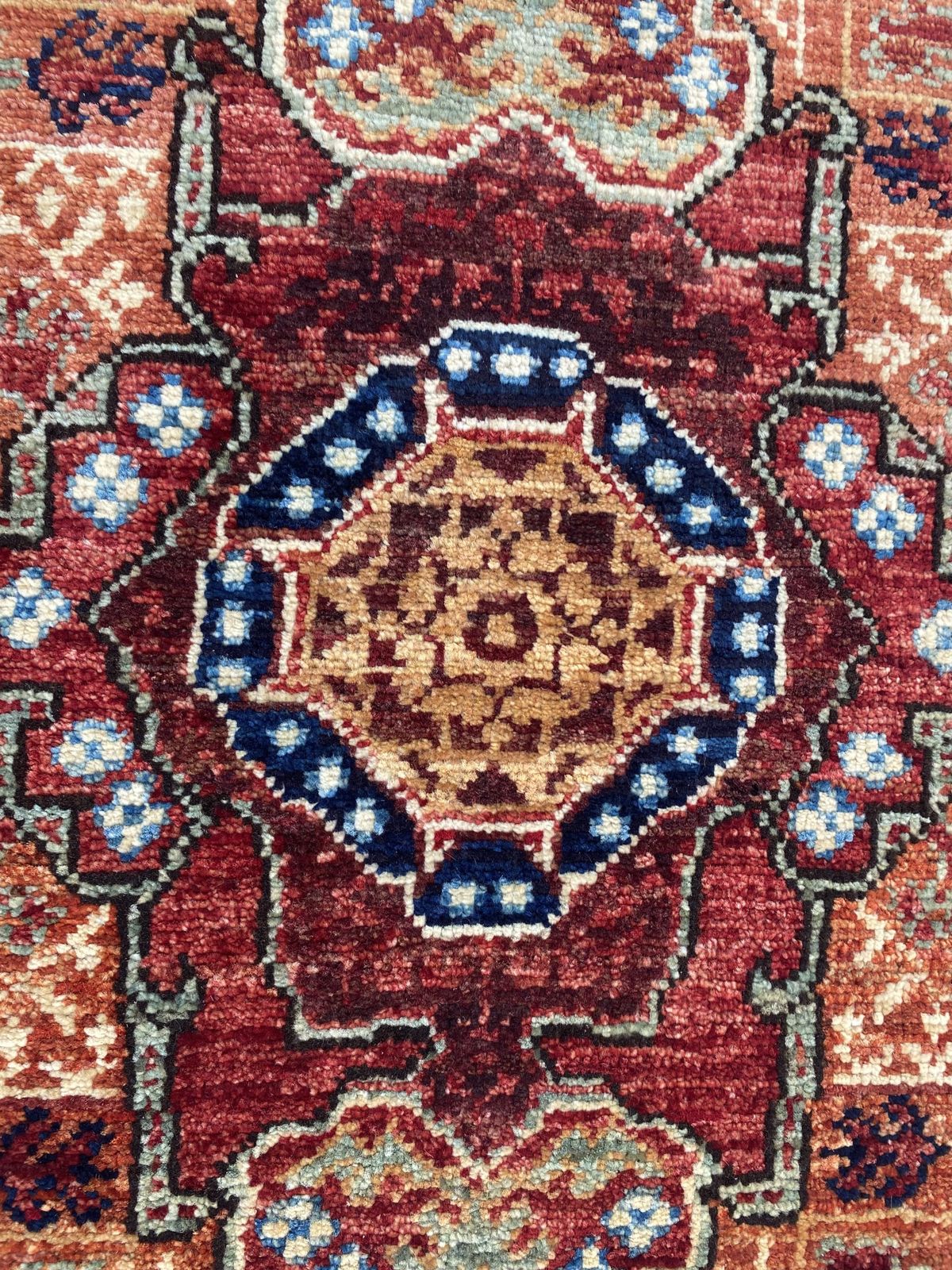142.0 2x3 Rust Afghan Mamluk Hand Knotted Oriental Rug photo