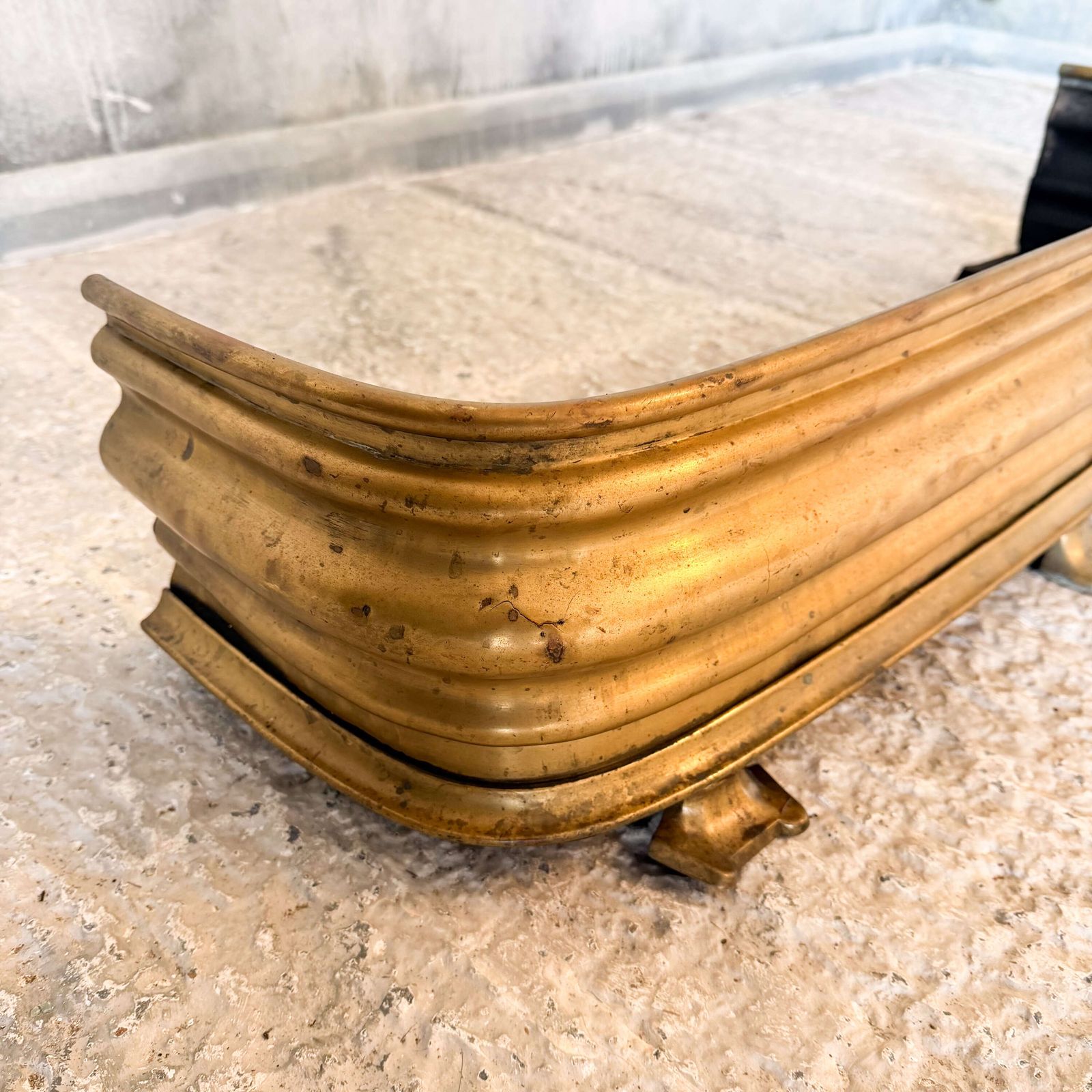 photo furniture Brass Fender, 1800s, Antique