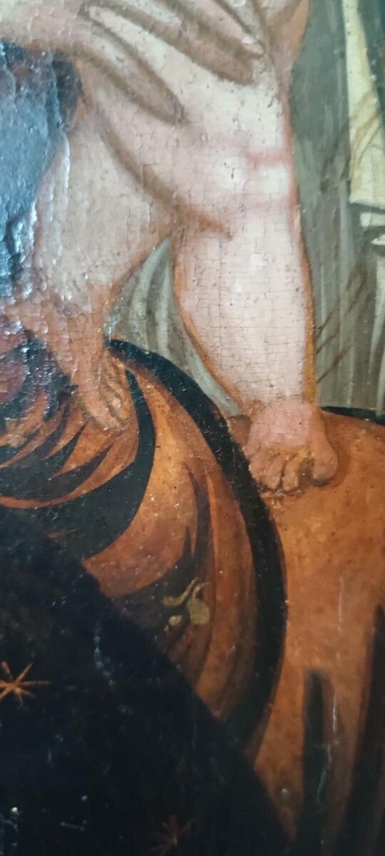 photo for sale Antique Painted Panel   Holy Family   Venetian Cretan School, 16th Century