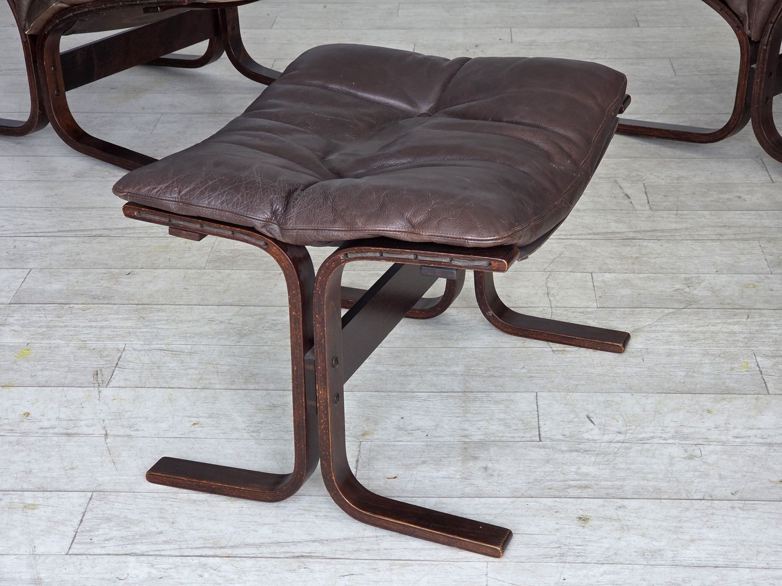 1970s, Norwegian Design By Ingmar Relling, Model "Siesta", Set Of 2 Chairs With Footstool. photo Furniture