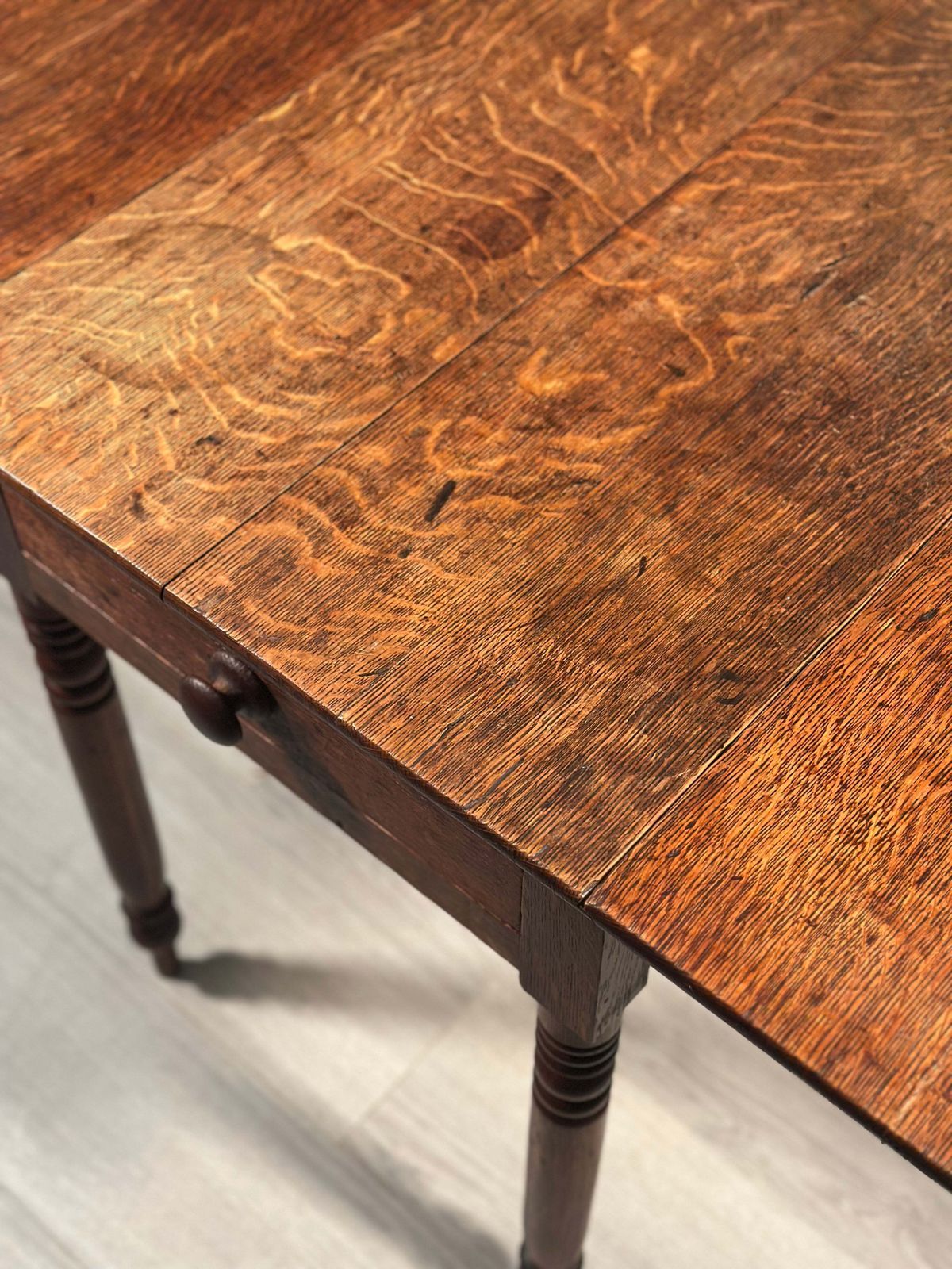 496.0 Country Oak Pembroke Table, 1800s photo