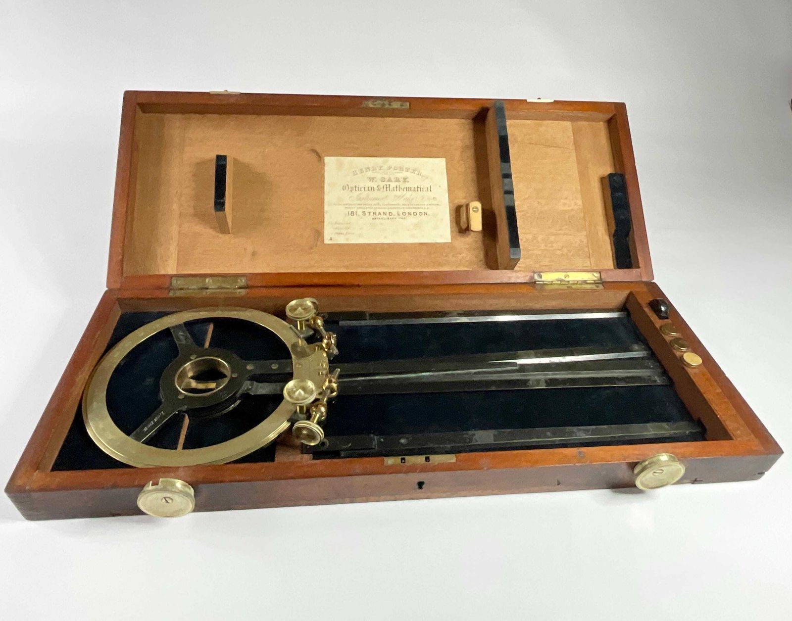 Antique Brass Station Pointer, William Cary London Navigational Instrument, Circa 1830 photo furniture