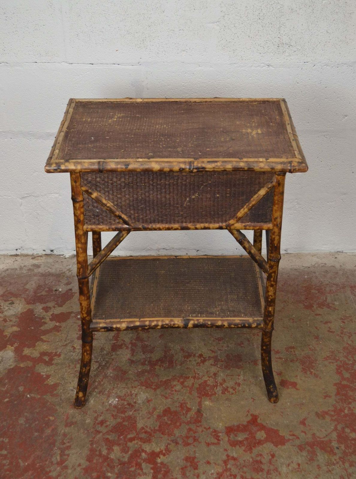 Antique Aesthetic Movement Bamboo Side/Hall Table With Storage photo furniture