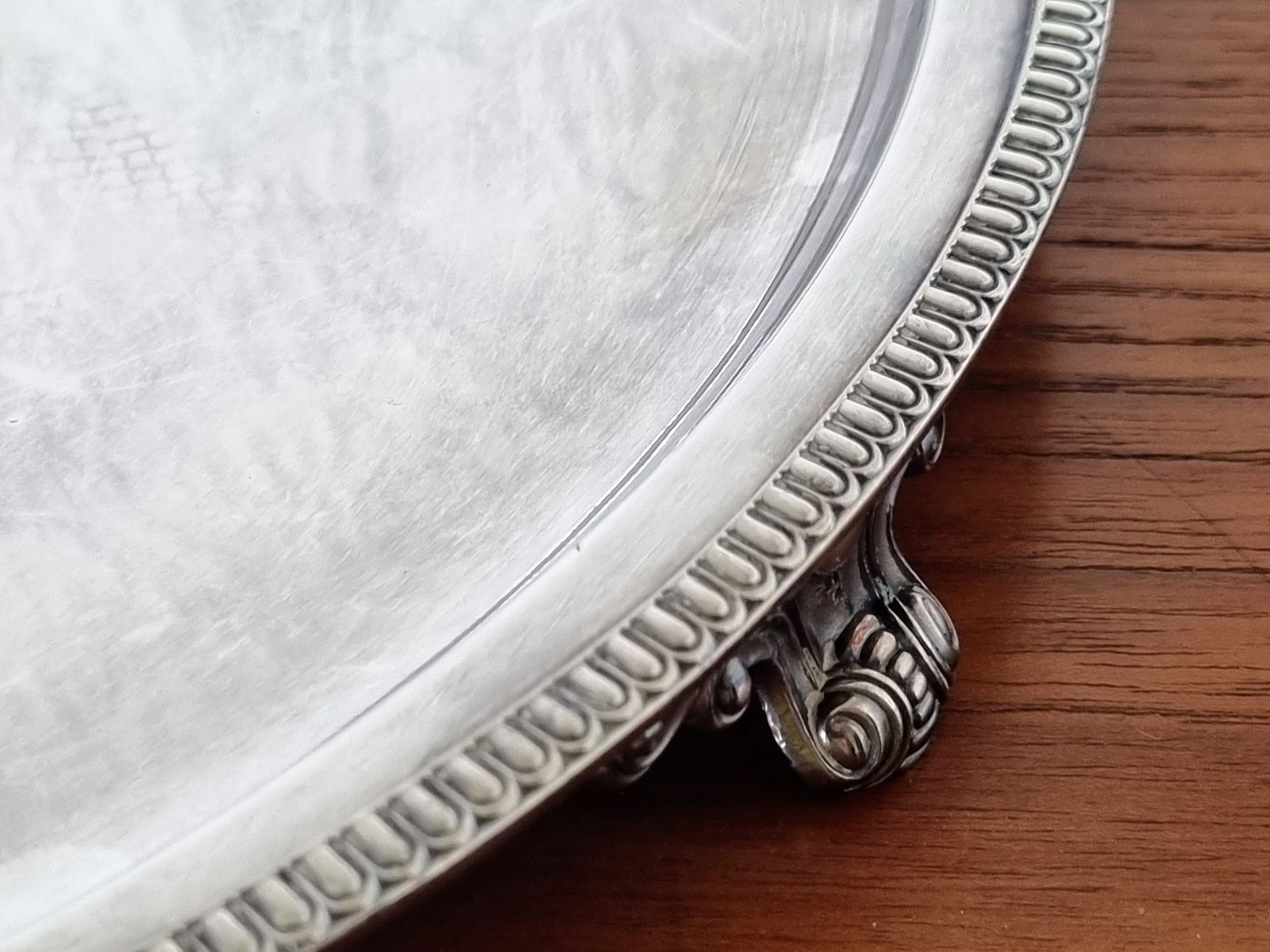 225.0 Large Heavy Antique Silver Plated Footed Salver, Z Barraclough And Sons Leeds, English Serving Tray 1890s photo