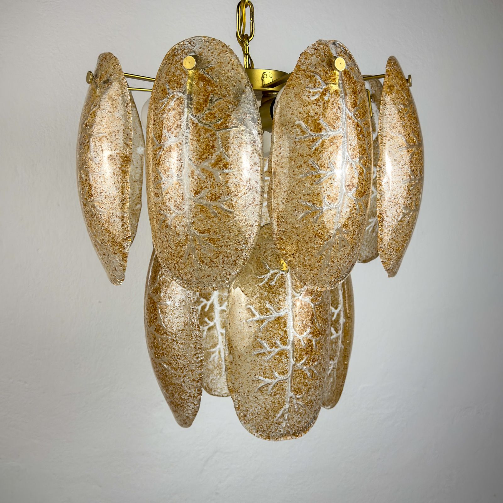 Original Cascade Murano Glass Chandelier, Italy 1980s photo for sale