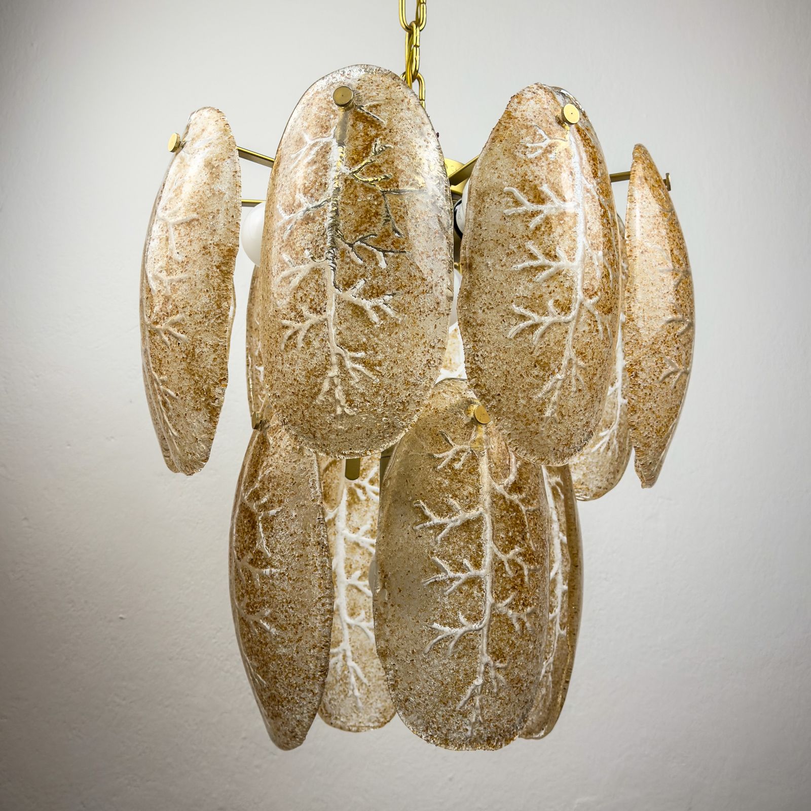 photo furniture Original Cascade Murano Glass Chandelier, Italy 1980s
