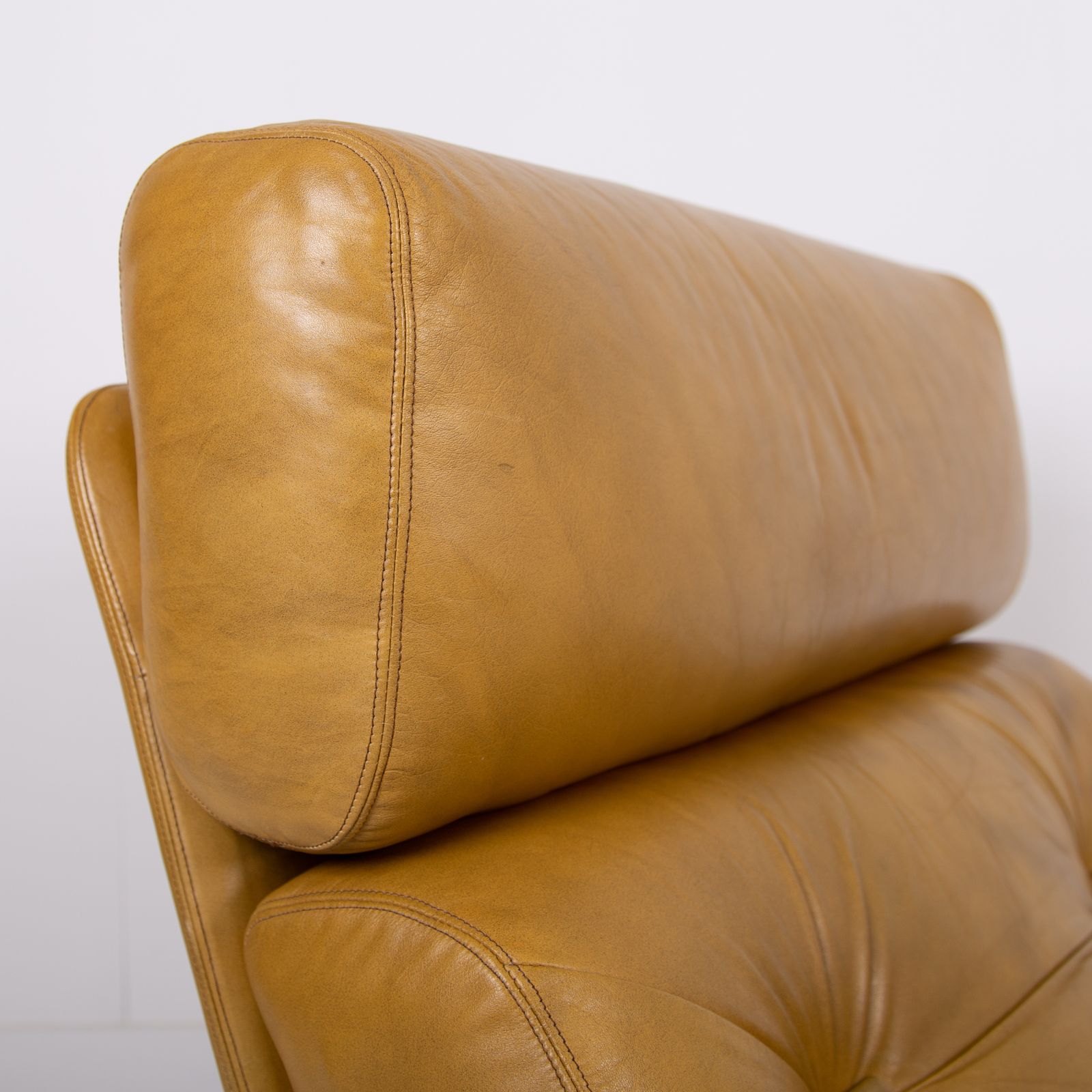Mid Century Swivel Leather Armchair Tetrad Nucleus C1970 photo for sale