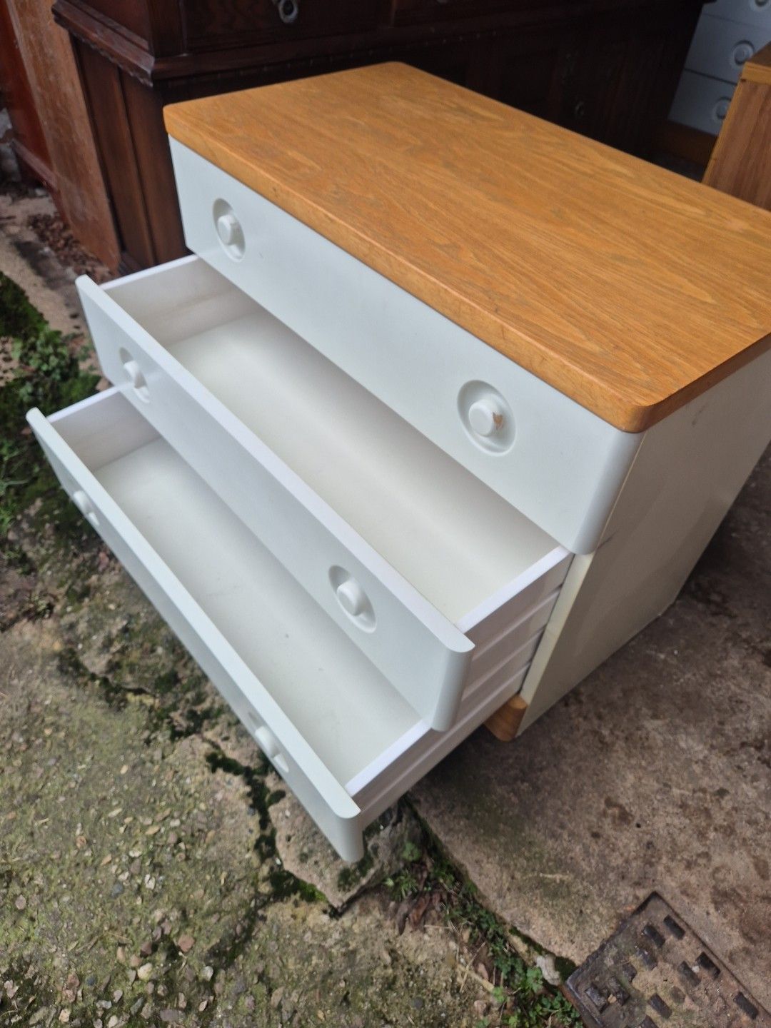 130.0 Retro/Vintage/ Mid Centurystag 3 Drawer Chest Of Drawers photo