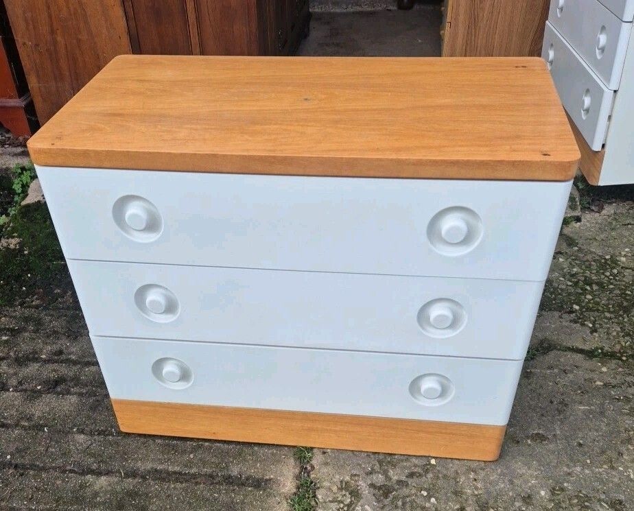 photo buy Retro/Vintage/ Mid Centurystag 3 Drawer Chest Of Drawers