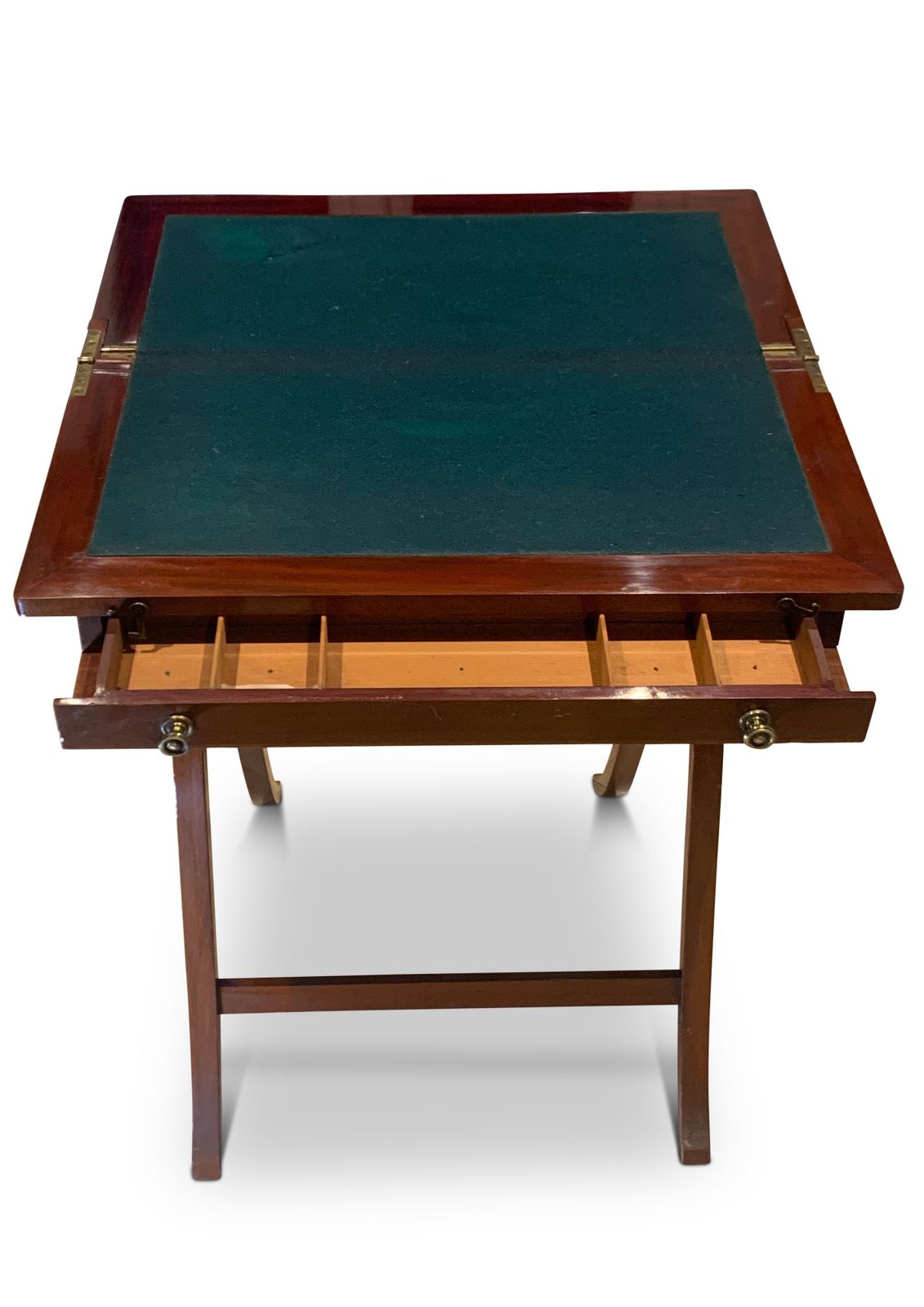 Furniture Regency Travelling Campaign Coaching X Frame Table United By Rail Stretchers. photo