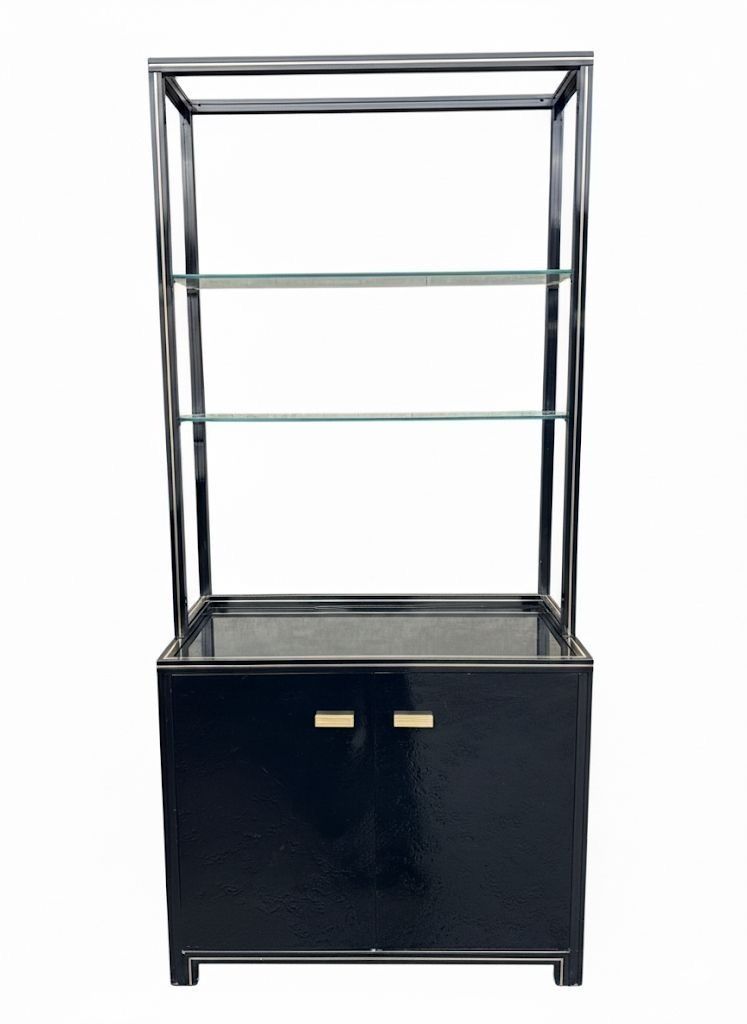 Mid Century French Shelving Display Cabinet Bookcase C.1970, Pierre Vandel Paris