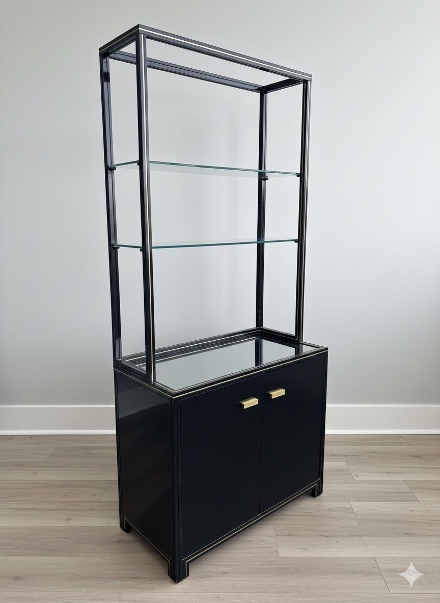 Mid Century French Shelving Display Cabinet Bookcase C.1970, Pierre Vandel Paris photo furniture