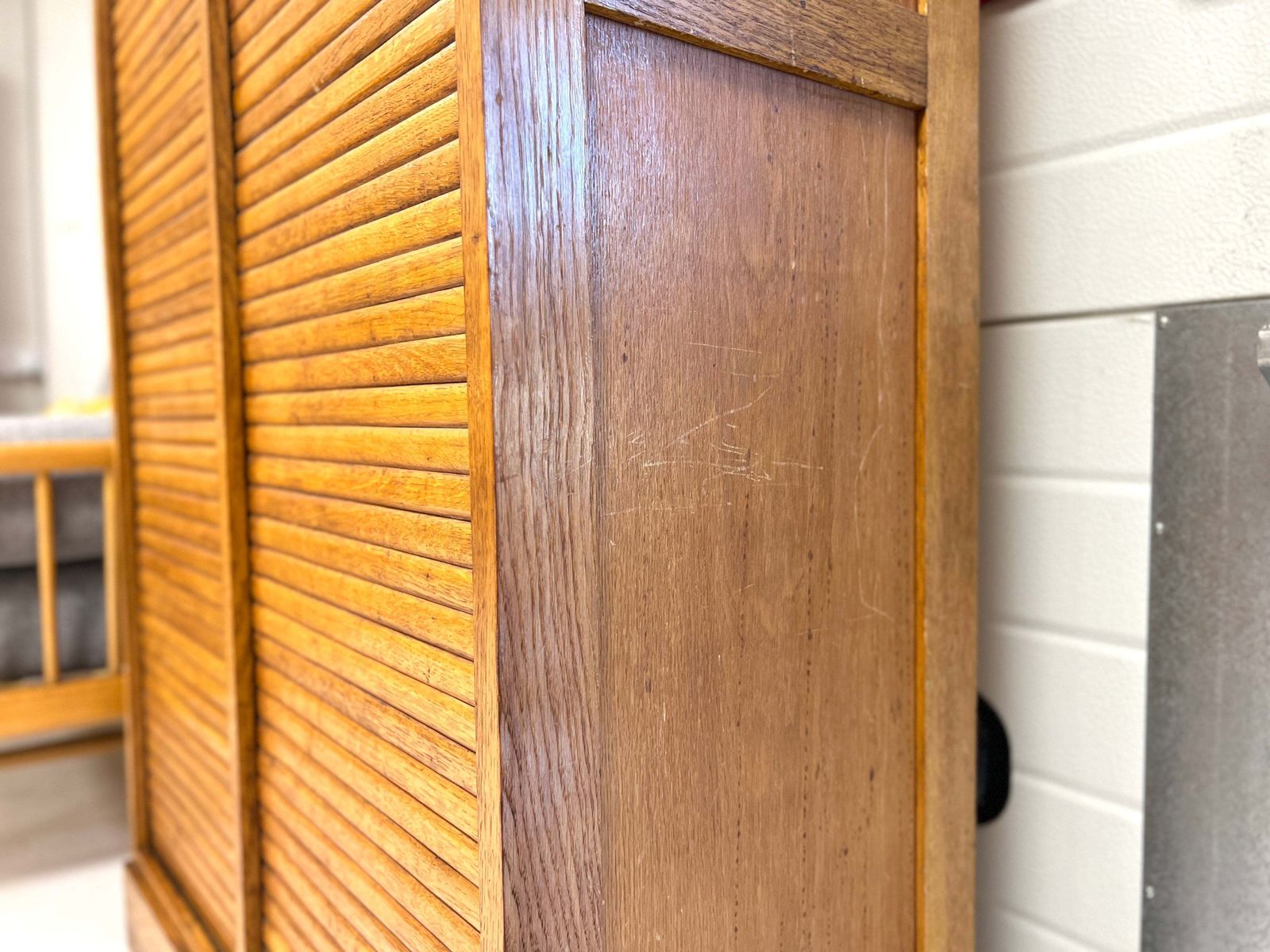 20th Century Oak Double Tambour Front Filing Cabinet photo buy