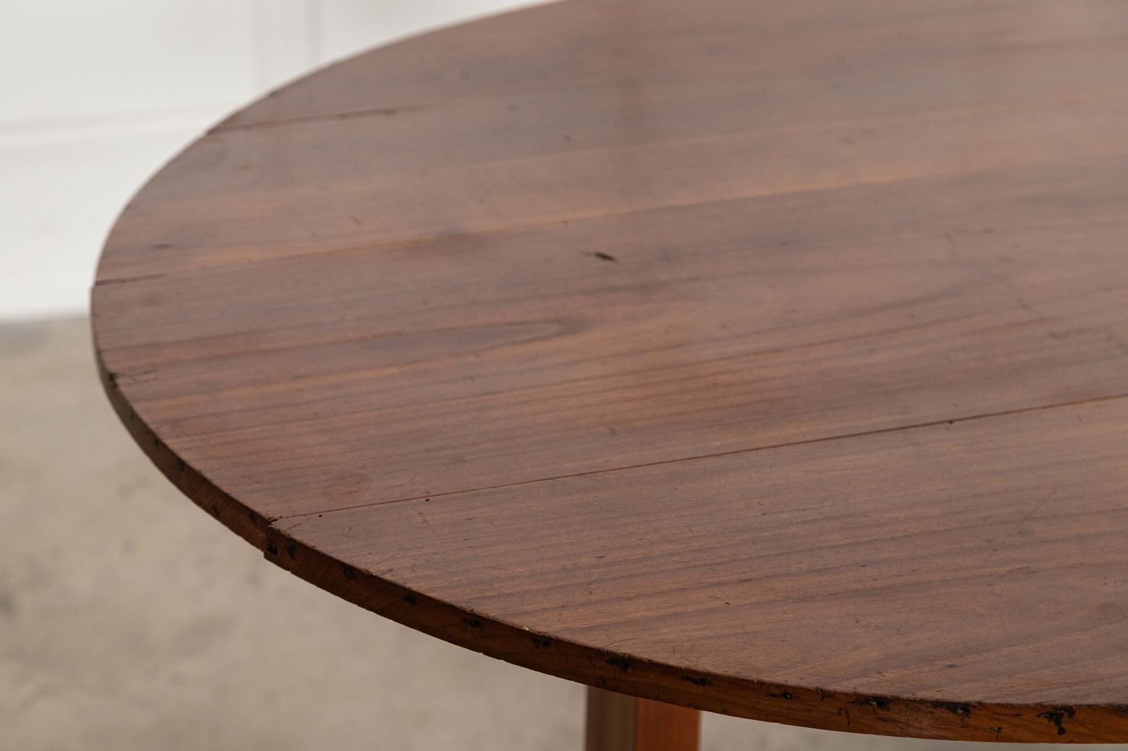 3853.0 Large 19thc Oval French Fruitwood Vendange Wine Table photo